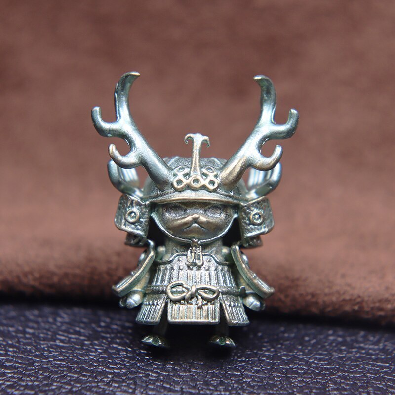 Pirate Antlers Samurai Bead Knife Lanyard Bead Brass Paracord Knife Bead