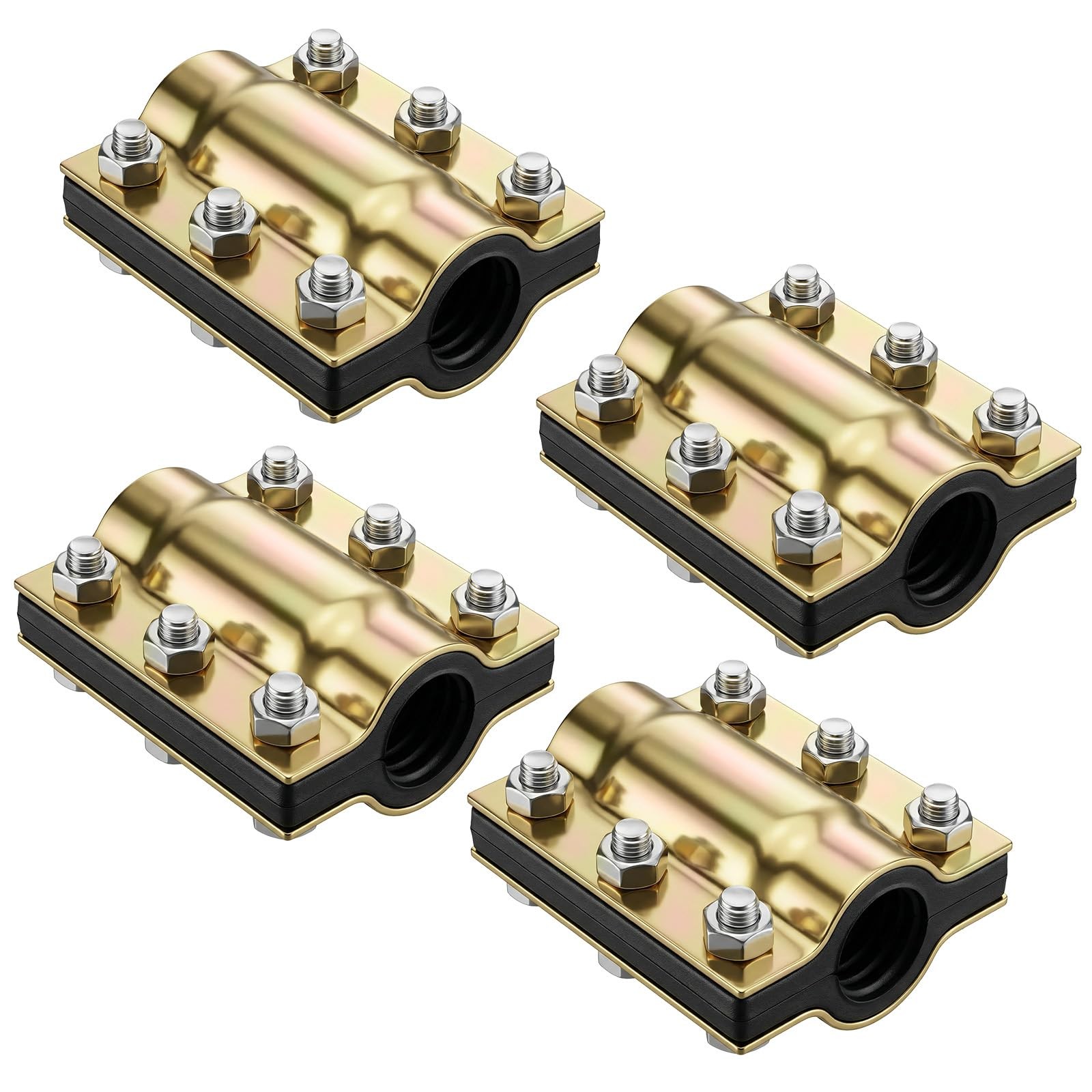4 Pcs 3/4 Inch Pipe Repair Clamp for 0.98-1.06 Inch Outer Diameter Water Pipe...