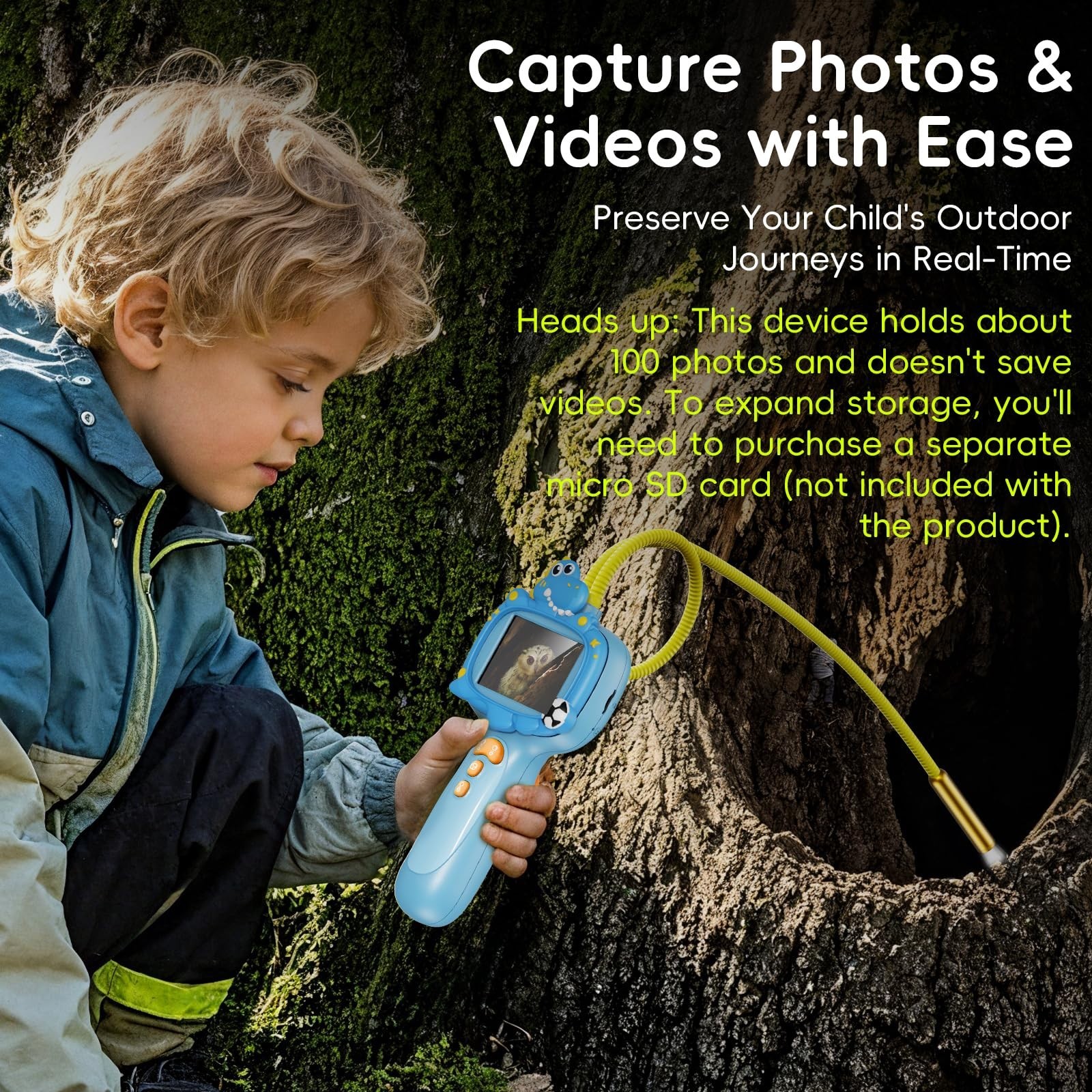 STEM Borescope Camera with Light - Educational Toy for Kids 4-10, Outdoor Explor