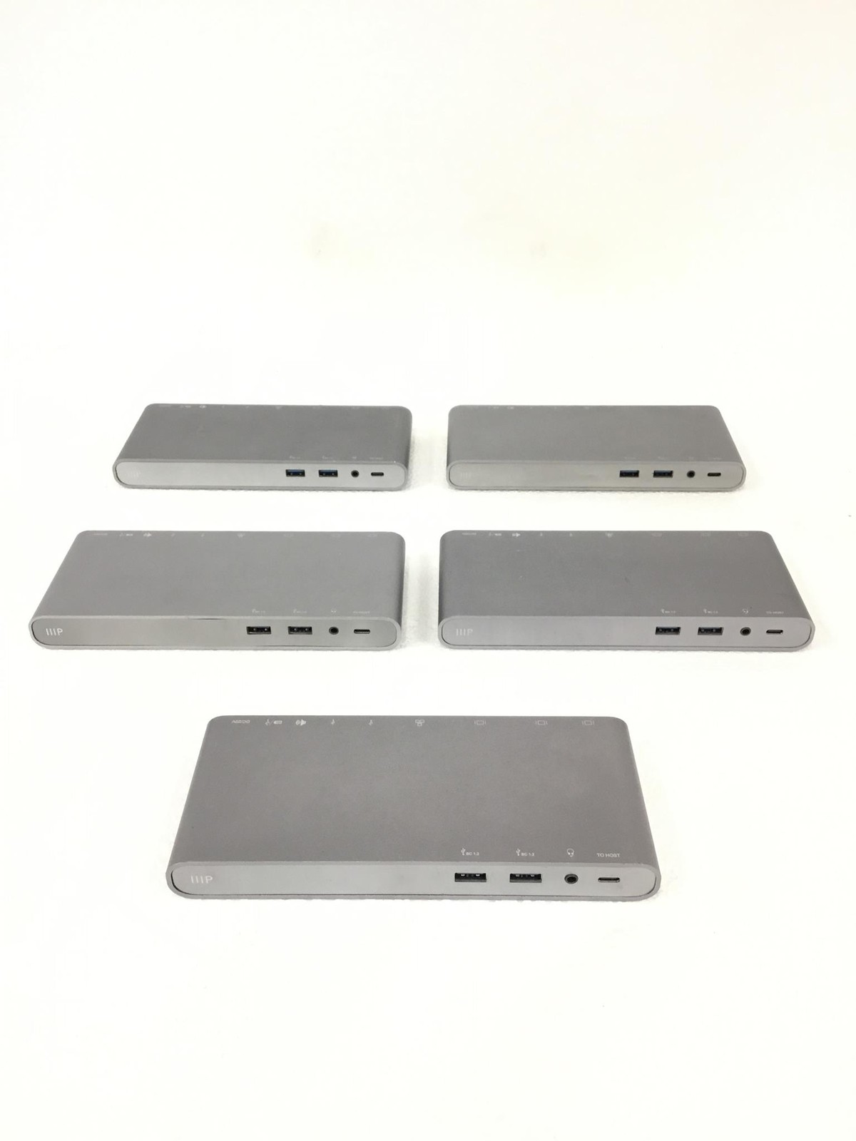 5x MONOPRICE 29434 Usb-C Dual-Monitor Docking Station For Usb-C Laptops, WORKS