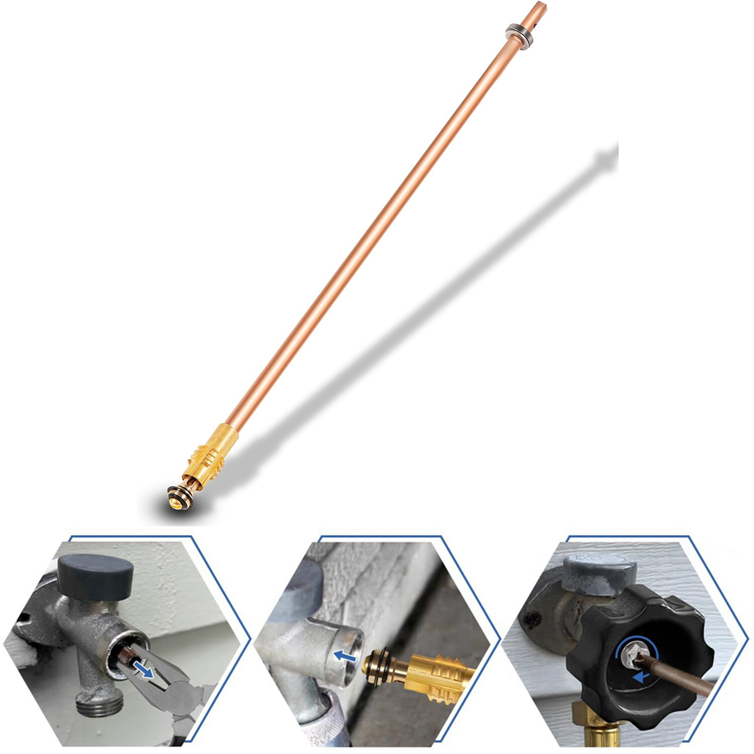 For Prier 123-0095 500 Series Mansfield Style Stem Assembly (Overall length 16")