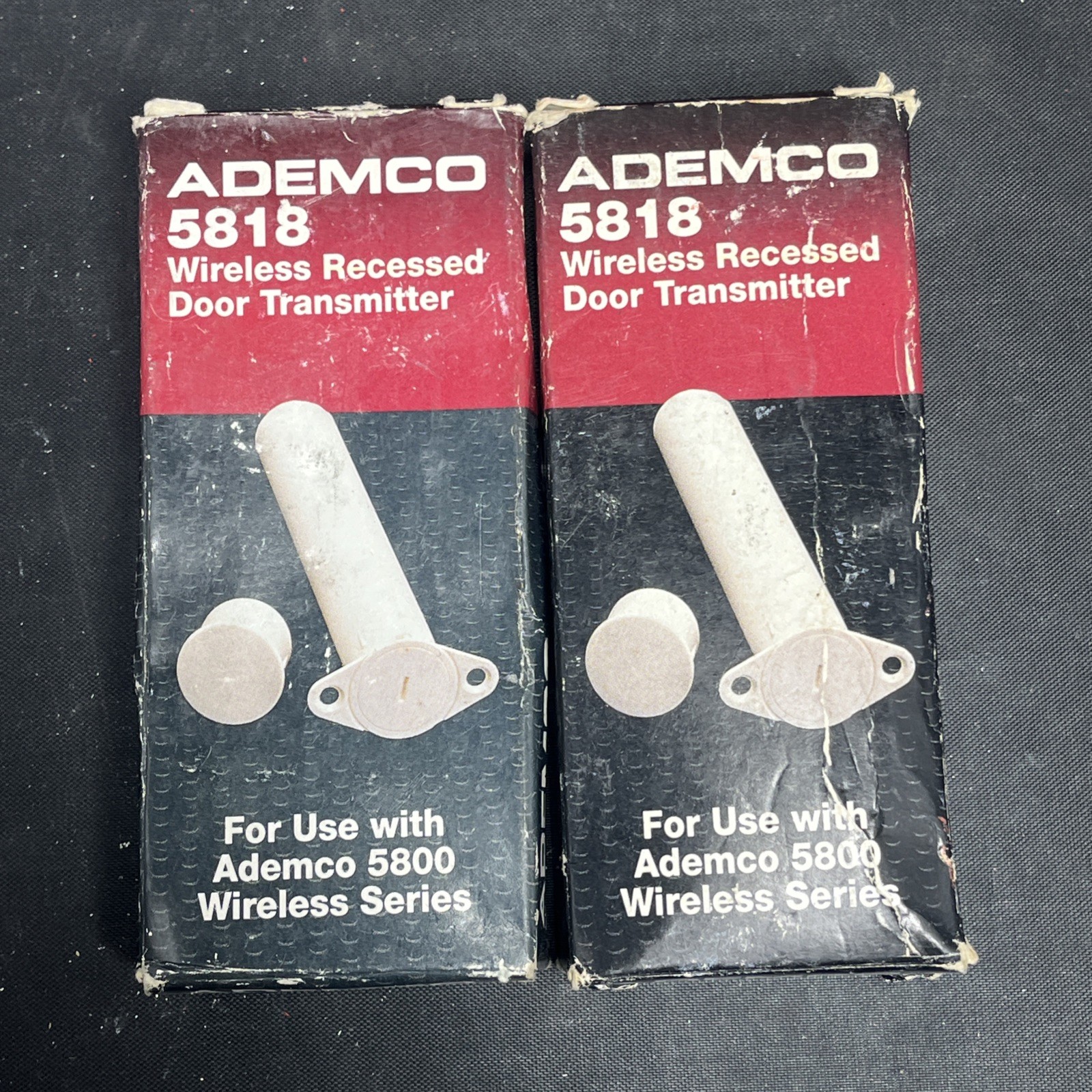 TWO New ADEMCO 5818 Wireless Recessed Door Transmitter