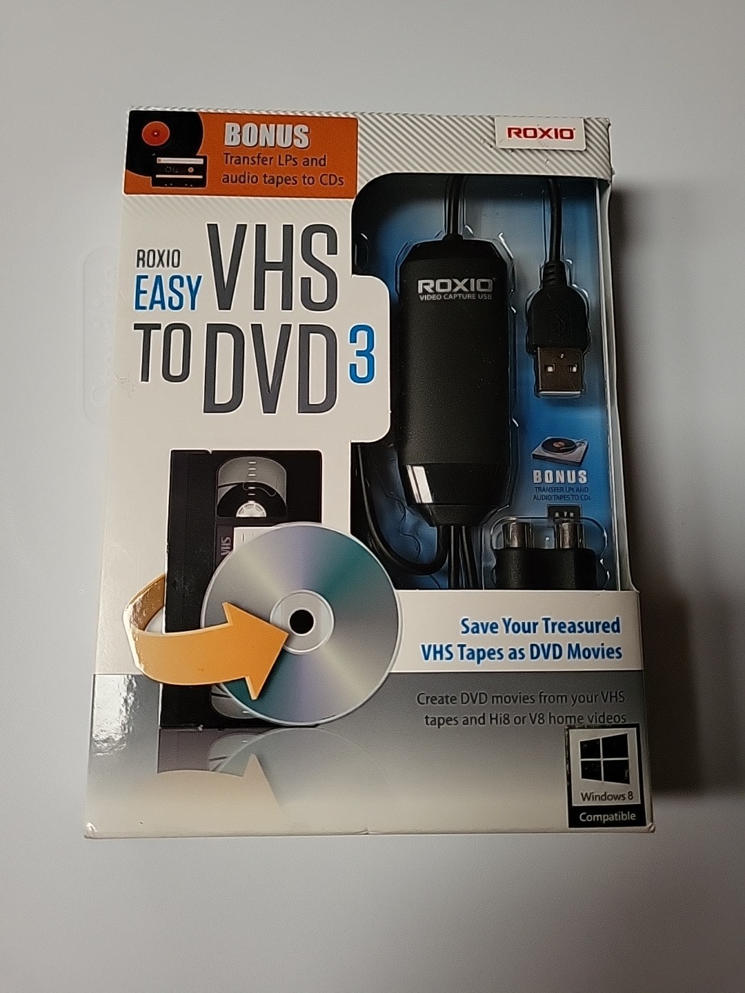 Roxio Easy VHS to DVD 3 Convert Old Home Movies VHS Tapes To DVD *New*