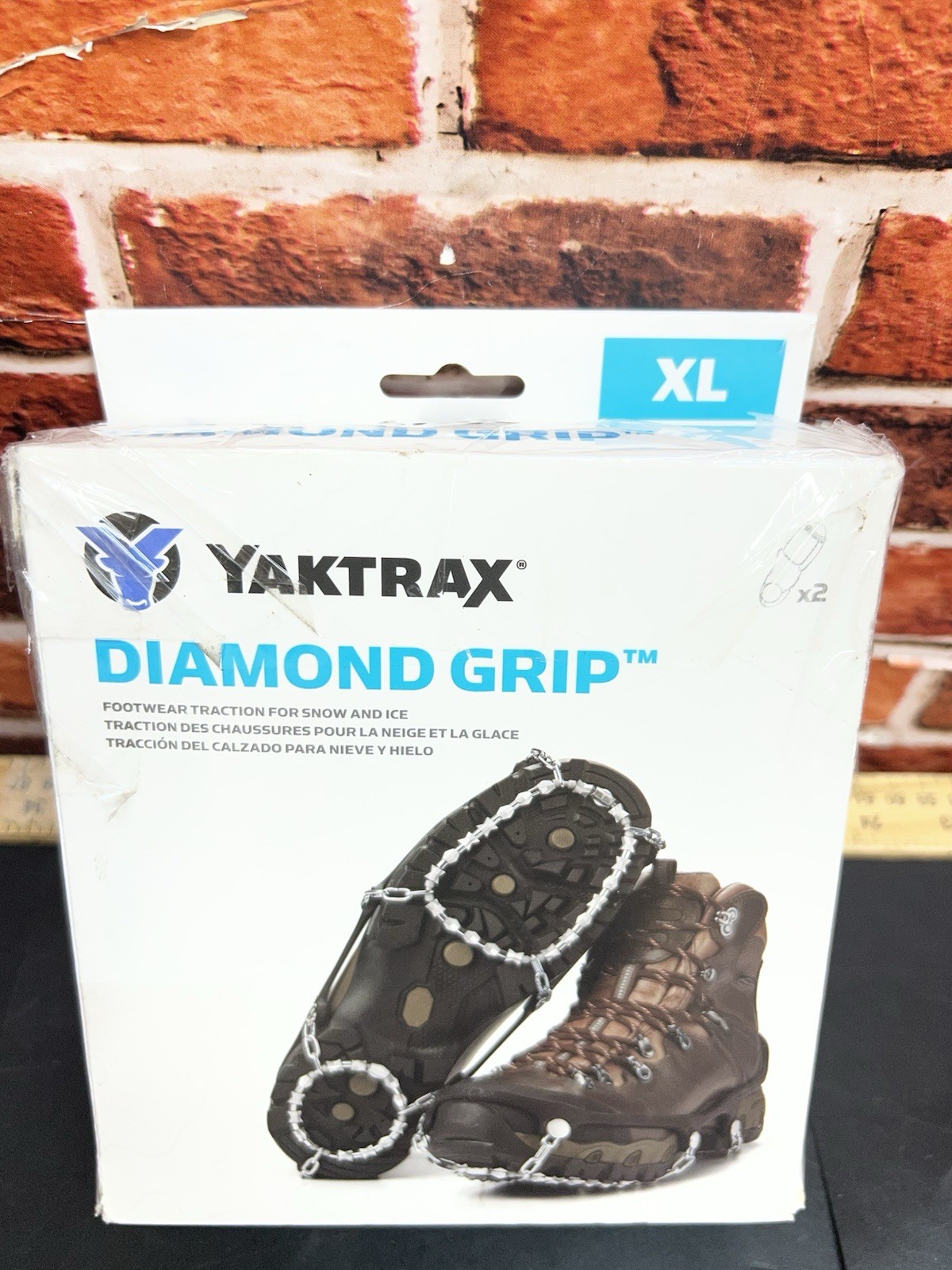 Yaktrax Diamond Grip Ice Traction Cleats XL 1 Pair