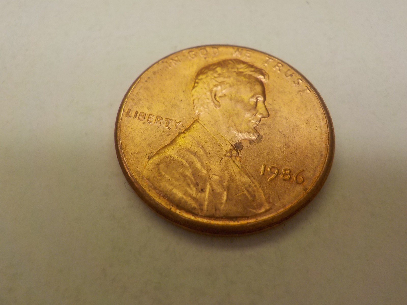 TWO ERRORS, 1986-P LINCOLN MEMORIAL CENT RD DIE CRACK & DDR P-274