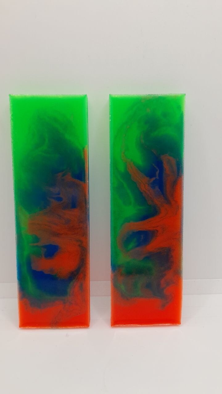 2pcs Resin Knife Scales Knife Handle,Blanks Knife,Gun Handle Decoration #N161