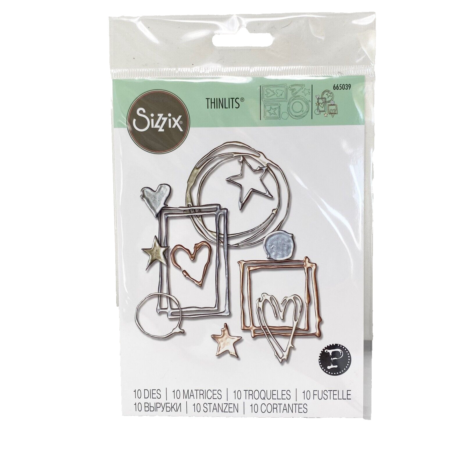 Sizzix Thinlits Mixed Media Motifs Cutting Dies by Pete Hughes 665039 NEW