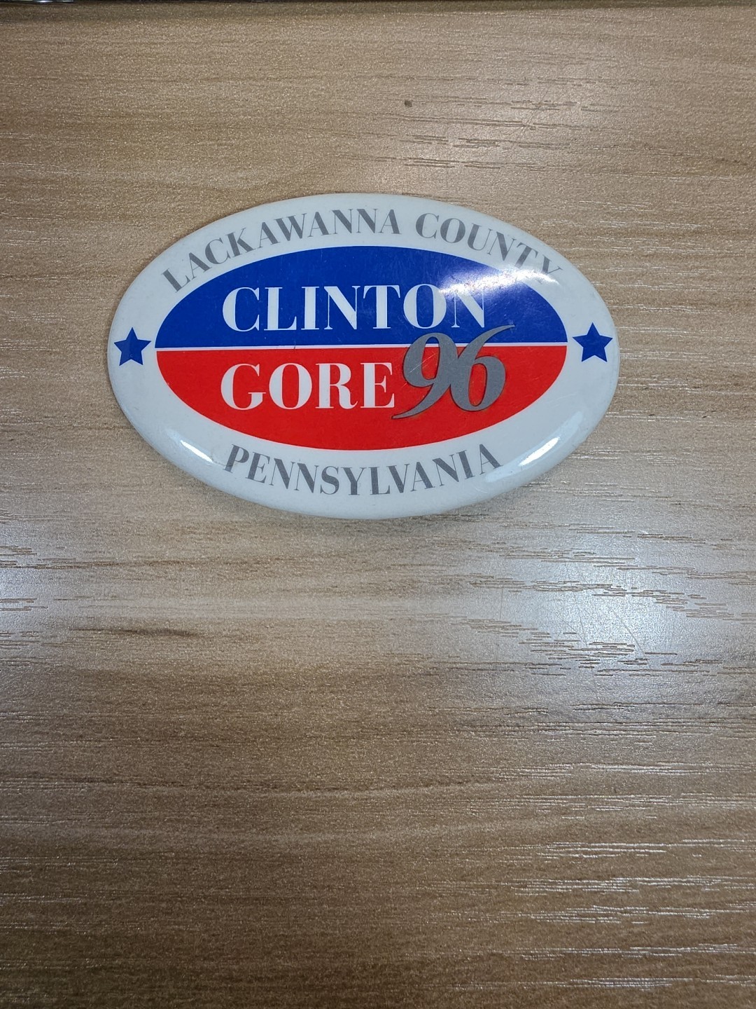 Clinton Gore 96 Pin Back Button