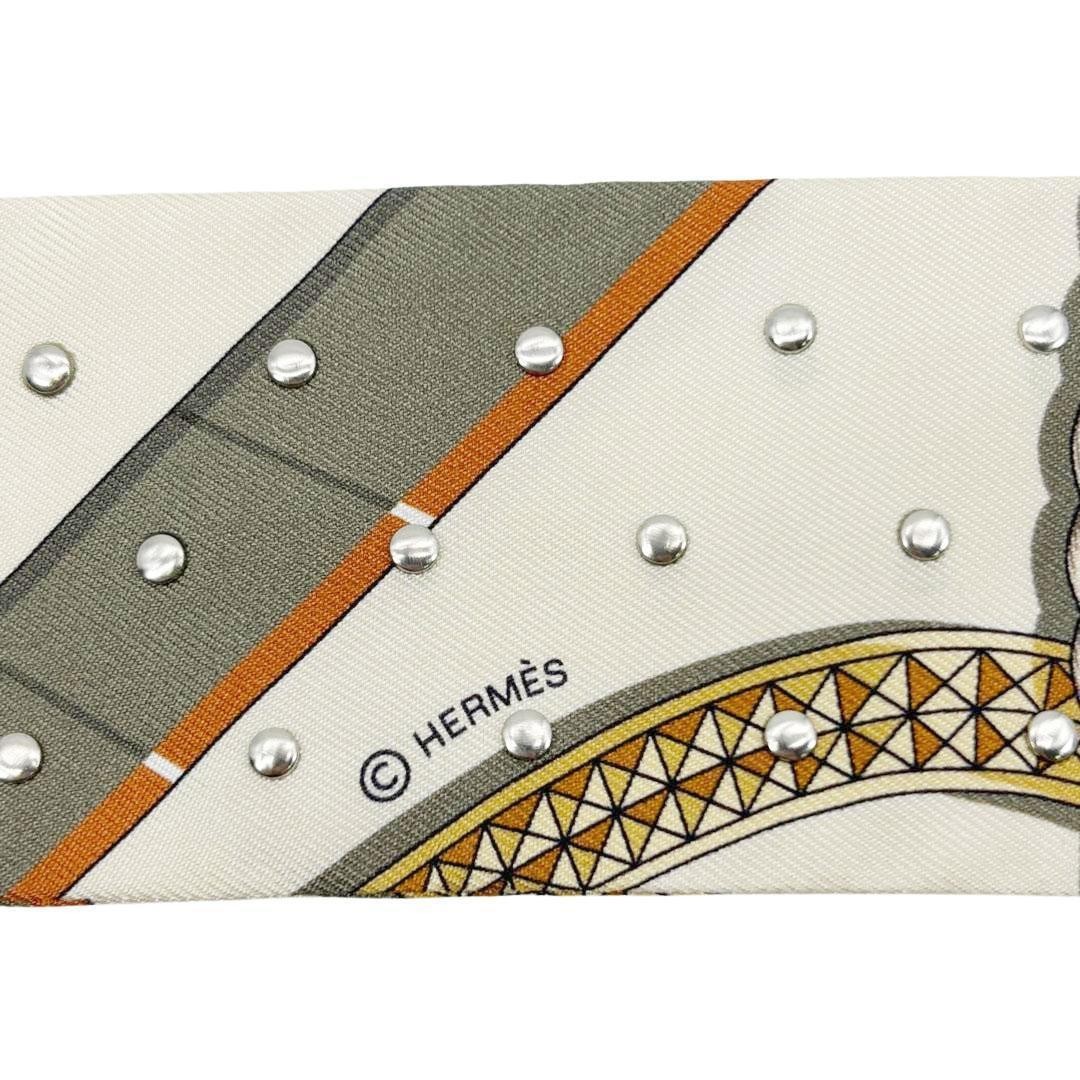 HERMES Scarf Twilly Gran Apala with Studs 5M44