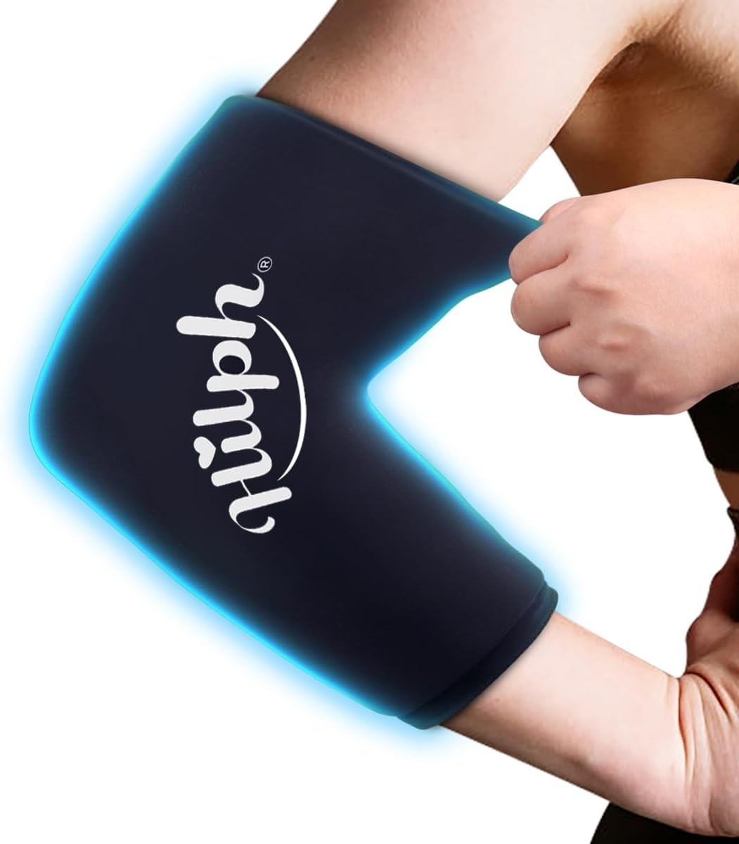 Hilph Elbow Ice Sleeve Arm Ice Packs for Injuries Reusable, Flexible Gel Cold Co