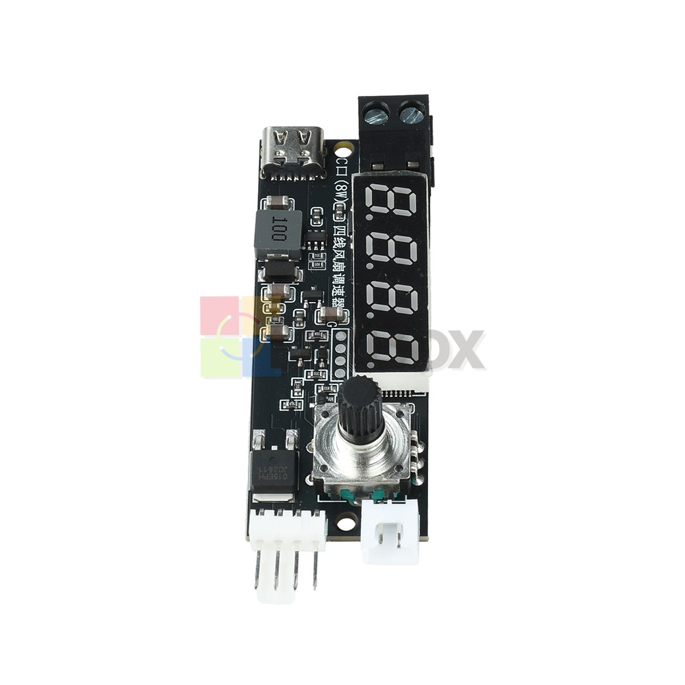 5V 12V 5A 4-Wire PWM Fan Speed Control Module Smart Temperature Control +Display