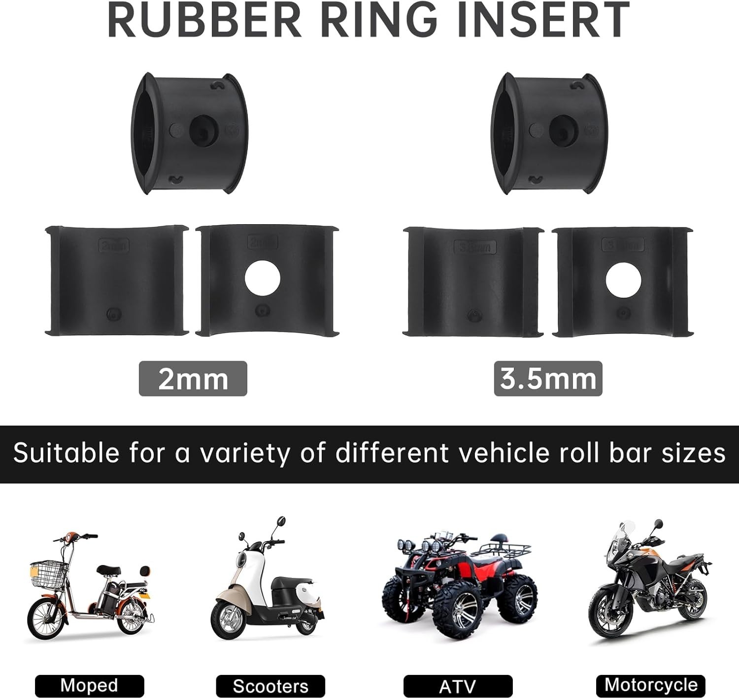 Durable Light Bar Mounts for UTV/ATV - Polished 360-Degree Angle Adjustable