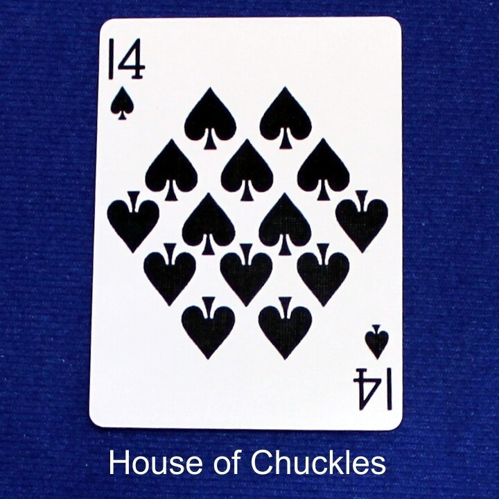 14 of Spades #2, Bicycle Printed Gaff Card, Red
