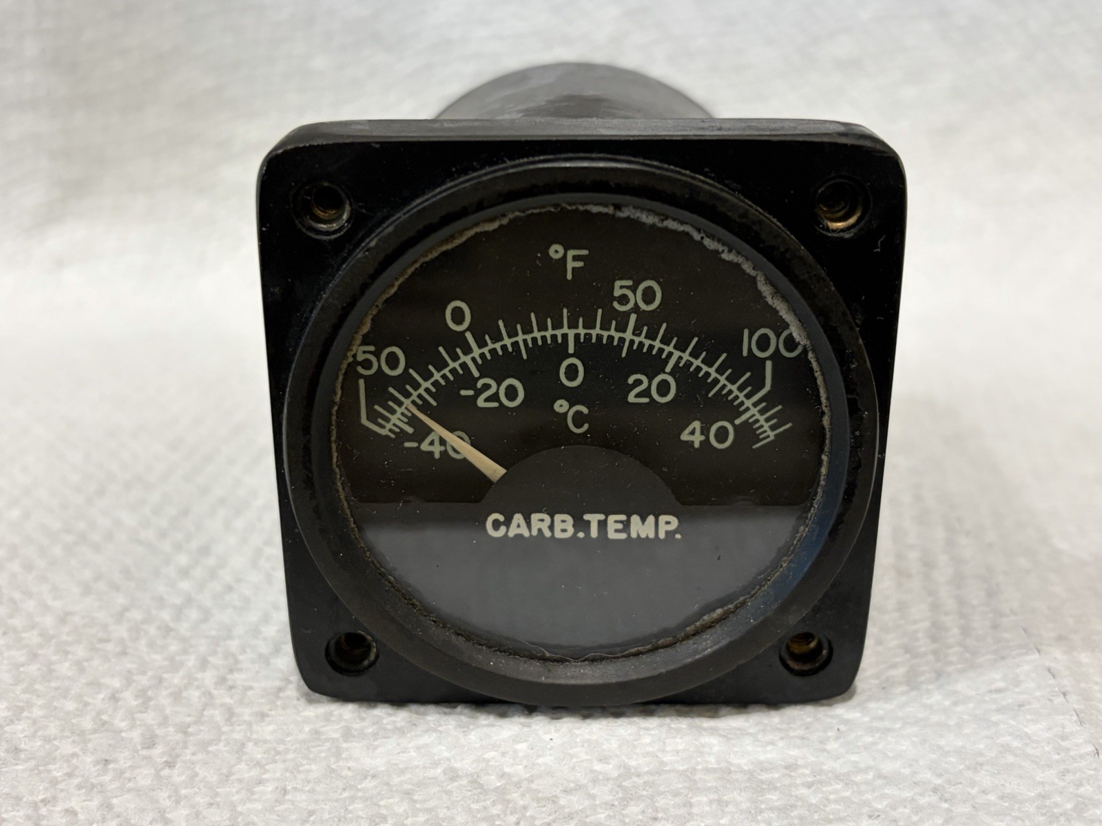 Thomas A Edison Carburetor Temp Gauge 200-2A9/C7 Dual Scale °F/°C Cessna 180