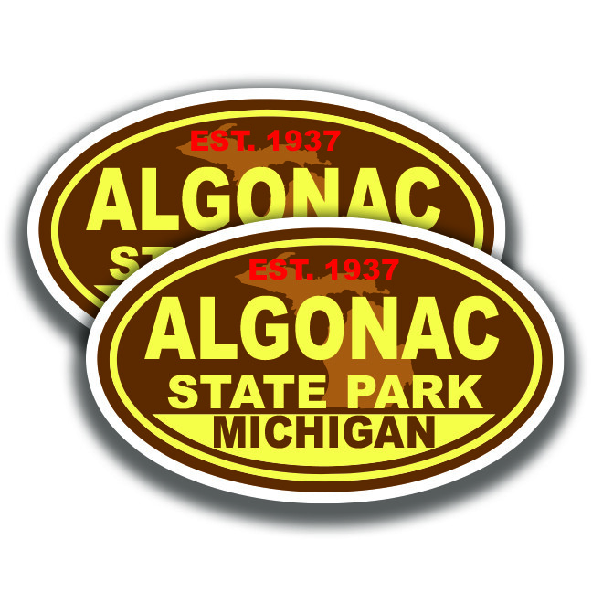 ALGONAC STATE PARK DECAL Michigan 2 Stickers Bogo Car Window