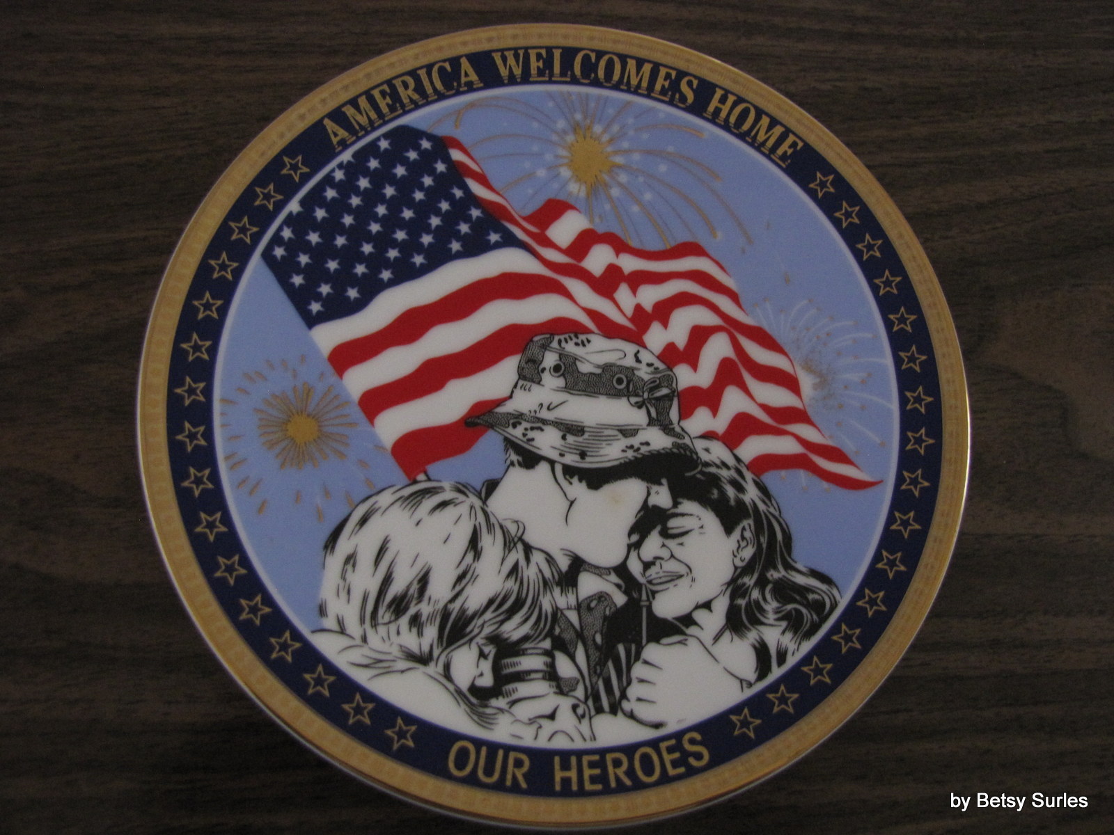 America Welcomes Home Our Heroes DSTORM Collector plate, new USA
