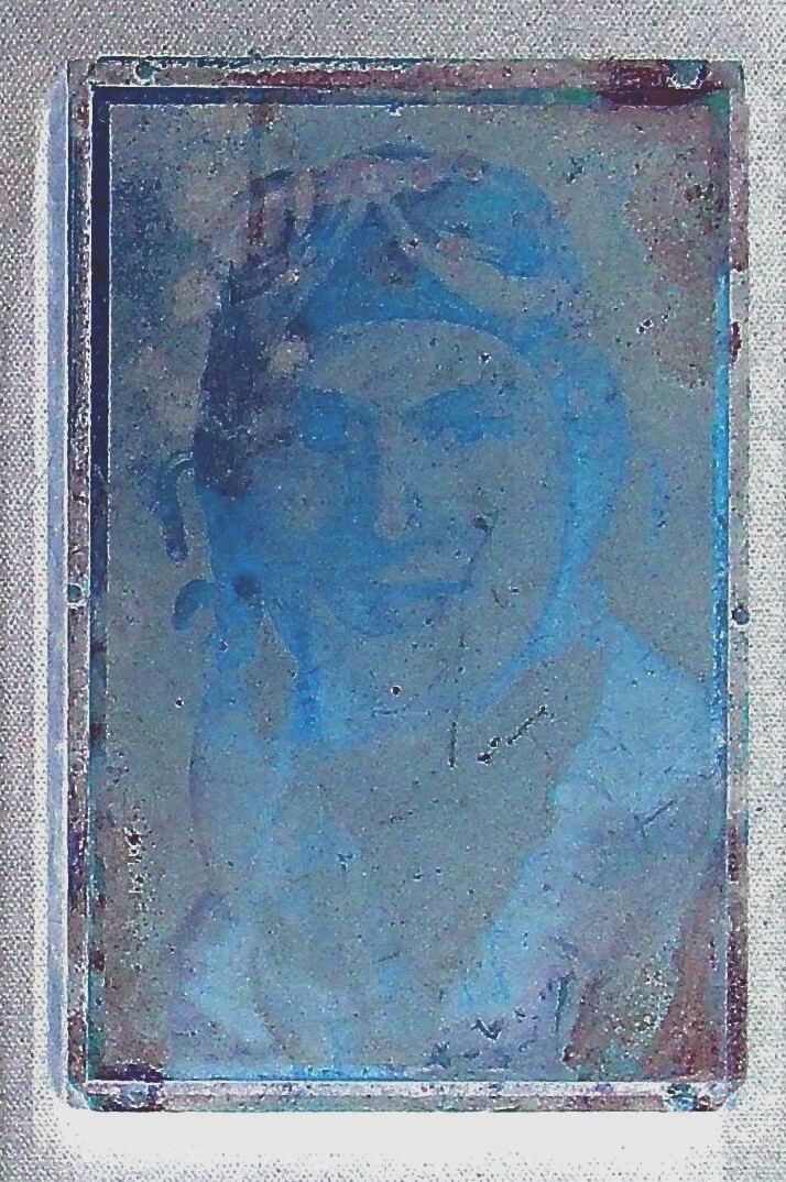 1940's Aviation Letterpress Copper Printing Block Male Aviator With Goggles