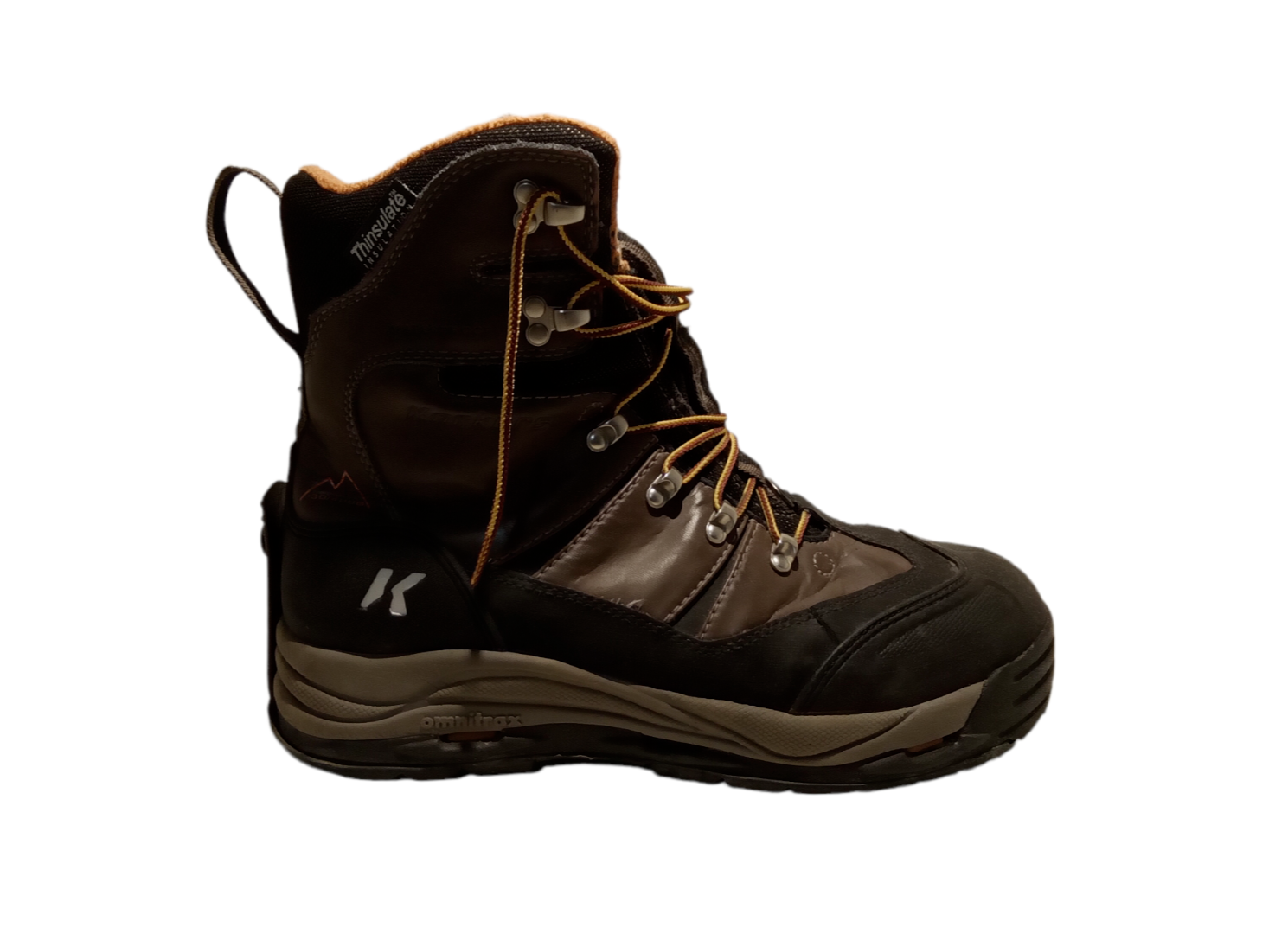 Korkers SnowJack Pro Safety Men's Industrial Boot, Brown, 10.5 W/CLING ON SOLES