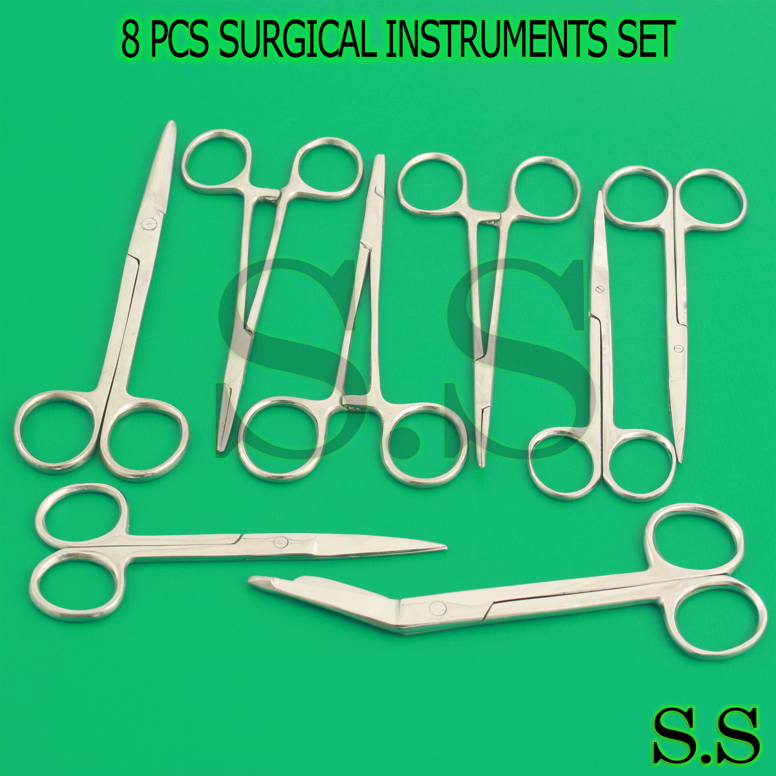 8 Pcs Autoclavable Pacifated Surgical Instruments Kit Set DS-1170
