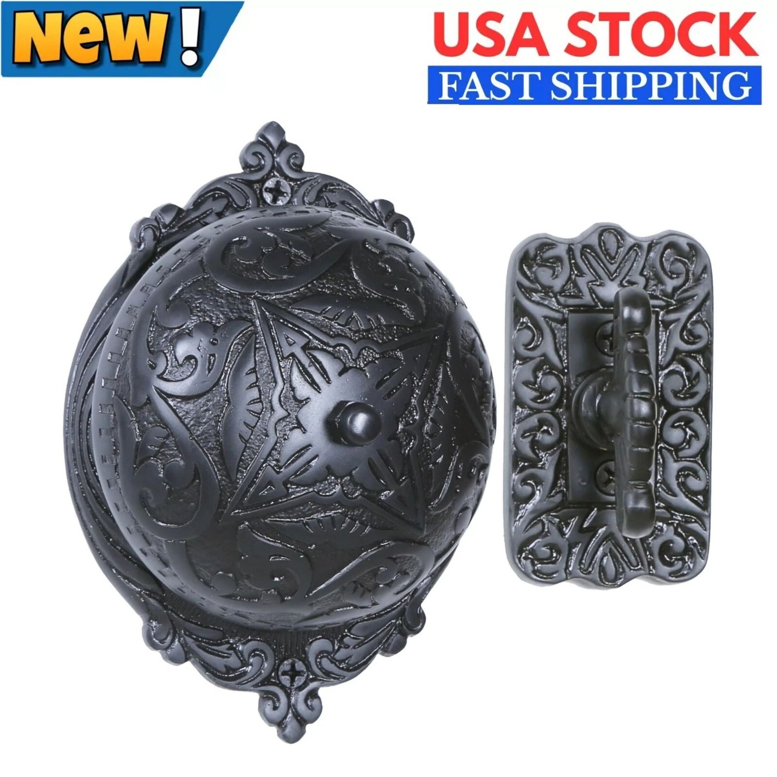 Vintage Brass Twist Doorbell Mechanical Old Fashioned Victorian Front Doorbell
