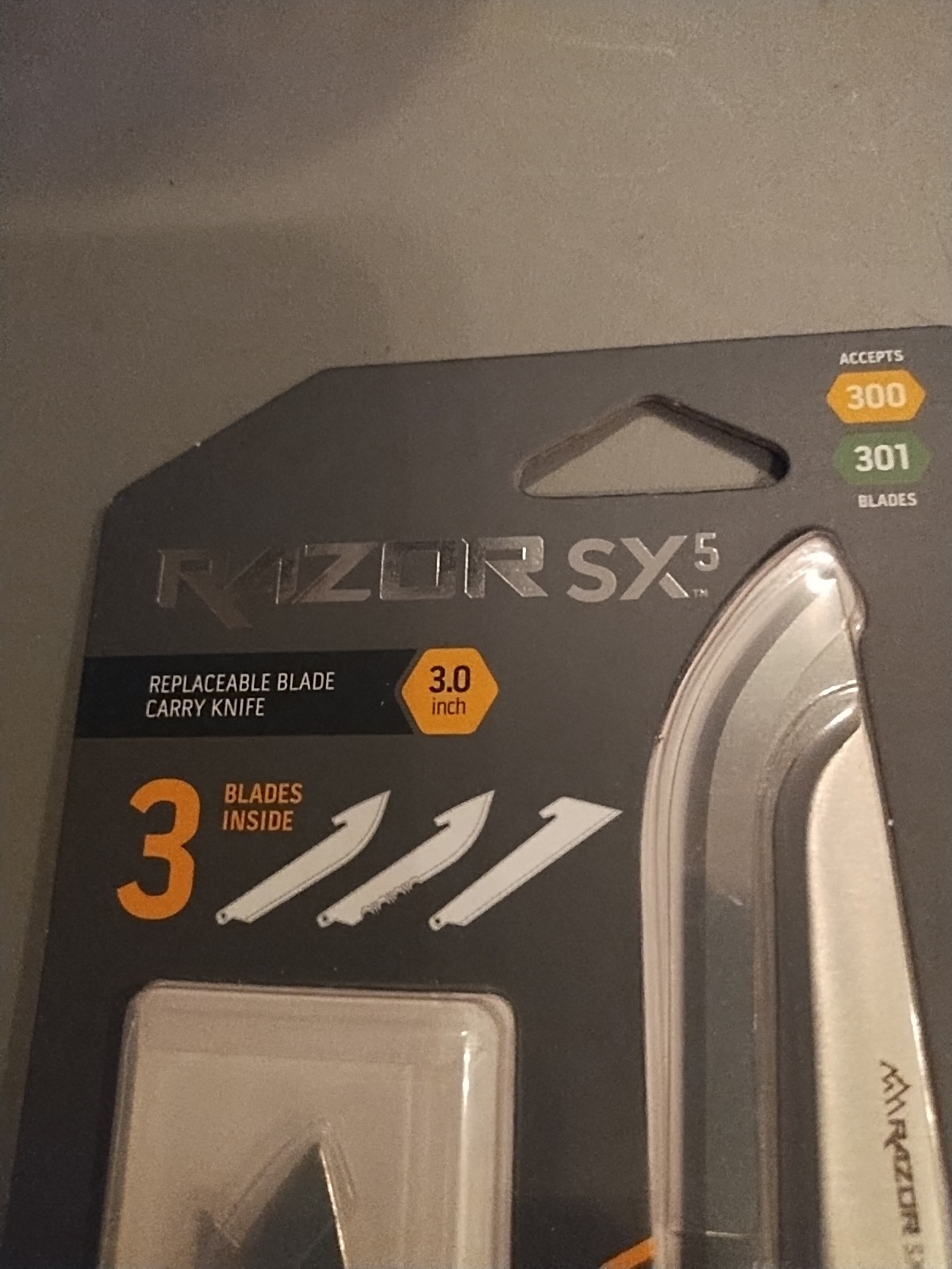 Outdoor Edge Razor SX5 Folding Knife 3 Replaceable Blades GFN Handle Linerlock