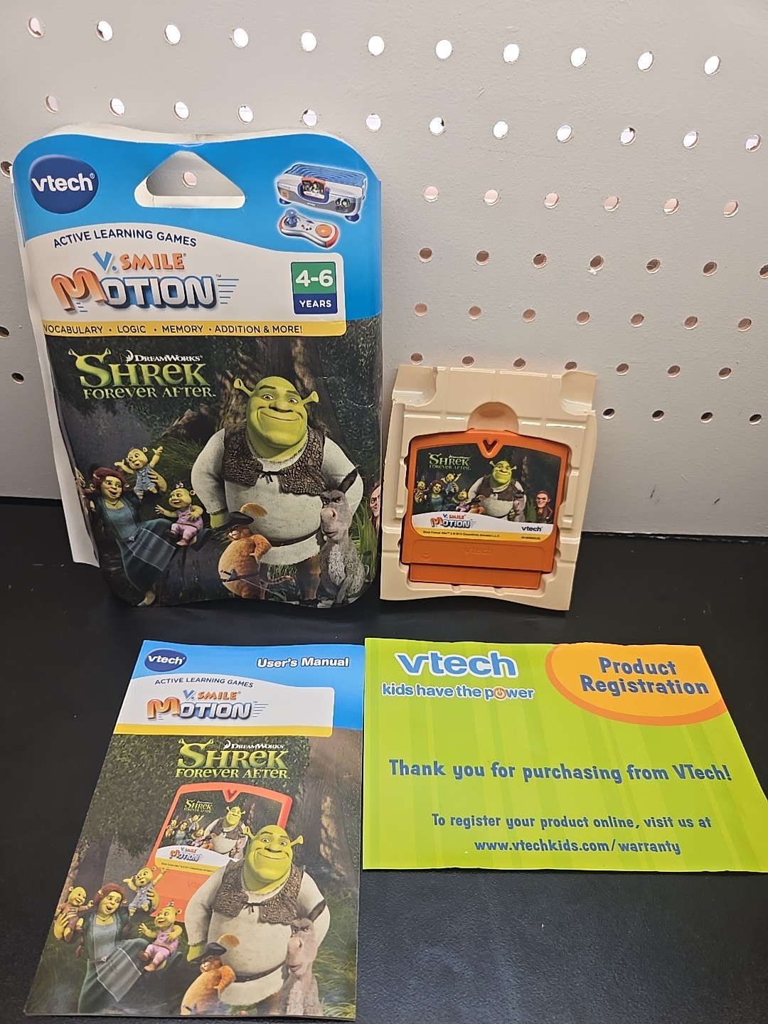 VTech V.Smile V-Motion Dreamworks SHREK FOREVER AFTER Game 4-6 YEARS