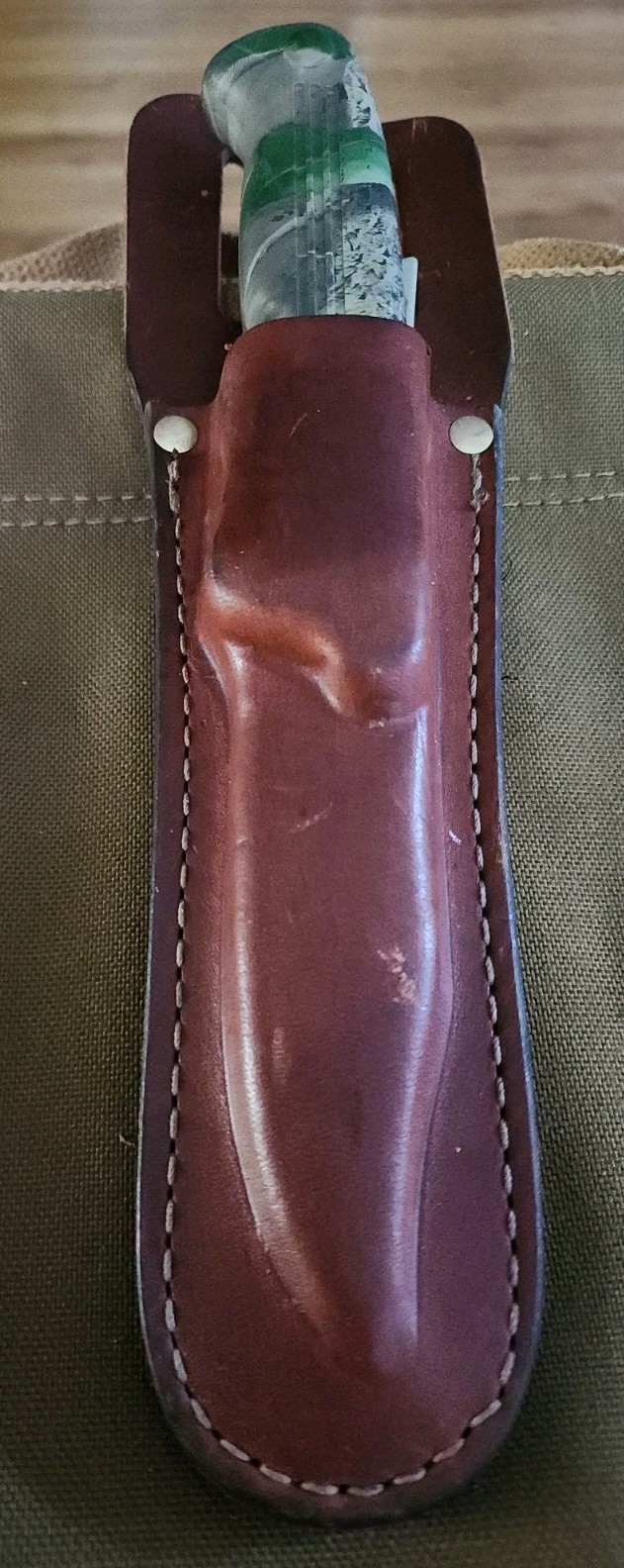 Camouflage Kershaw 1095L Blade Trader Hunting Knife Tool Set W/Leather Sheath