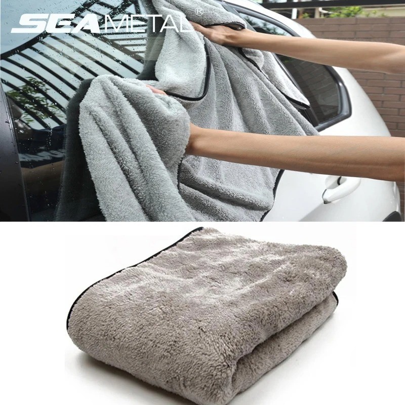 Dark Gray Microfiber Car Wash Drying Towel Dialed Water Drying Towel