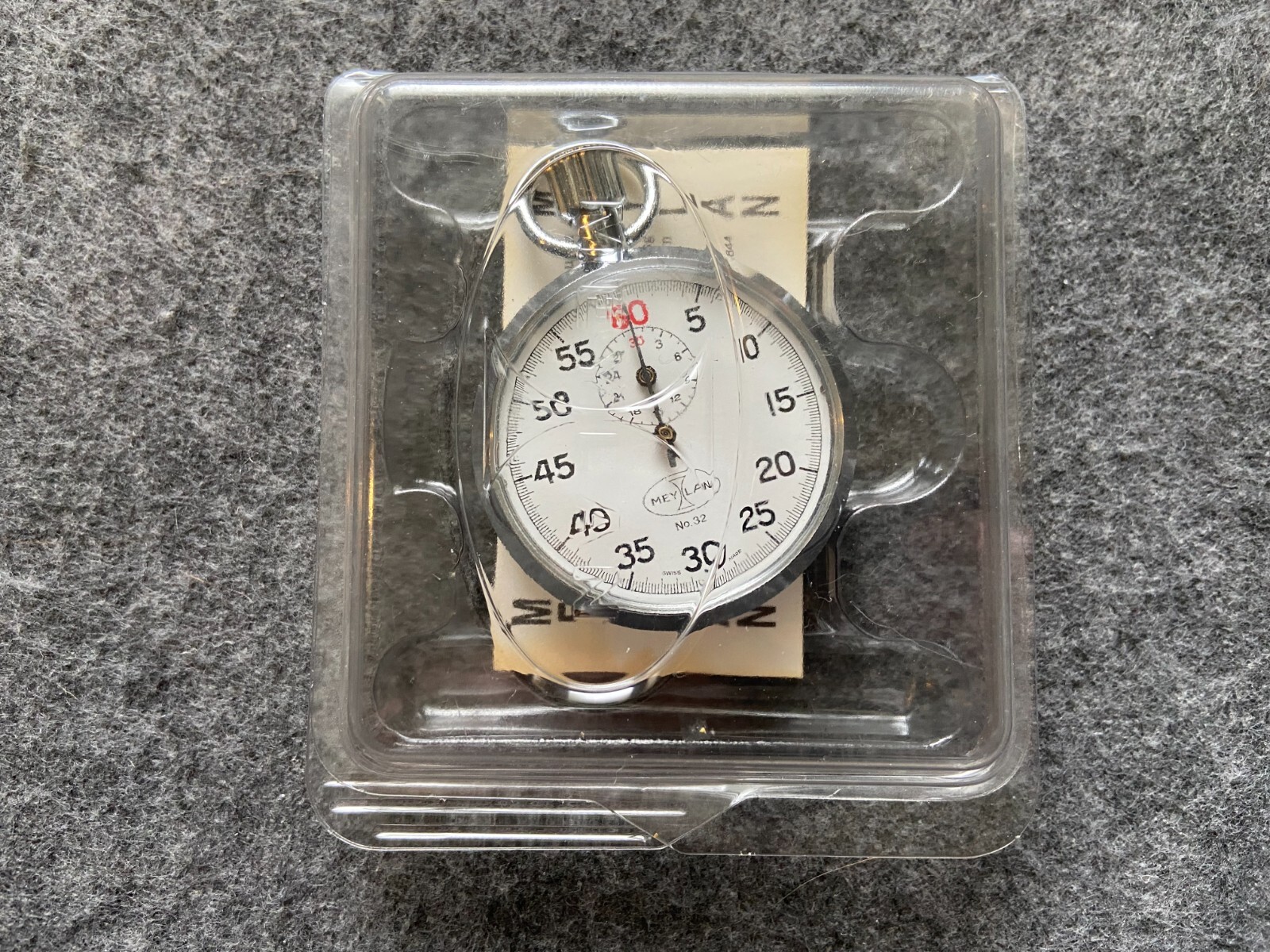 Swiss Made Meylan No. 32 Vintage Mechanical Wind Up Stopwatch with the Case