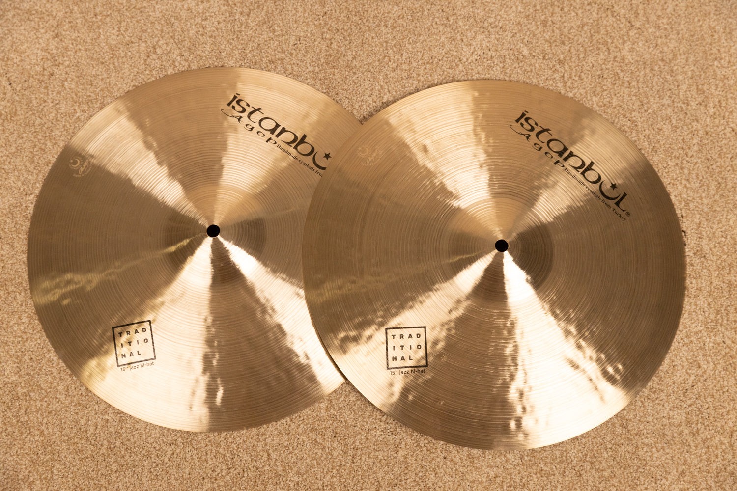 Istanbul Agop 15" Traditional Jazz Hi Hat Cymbals 996g 1145g