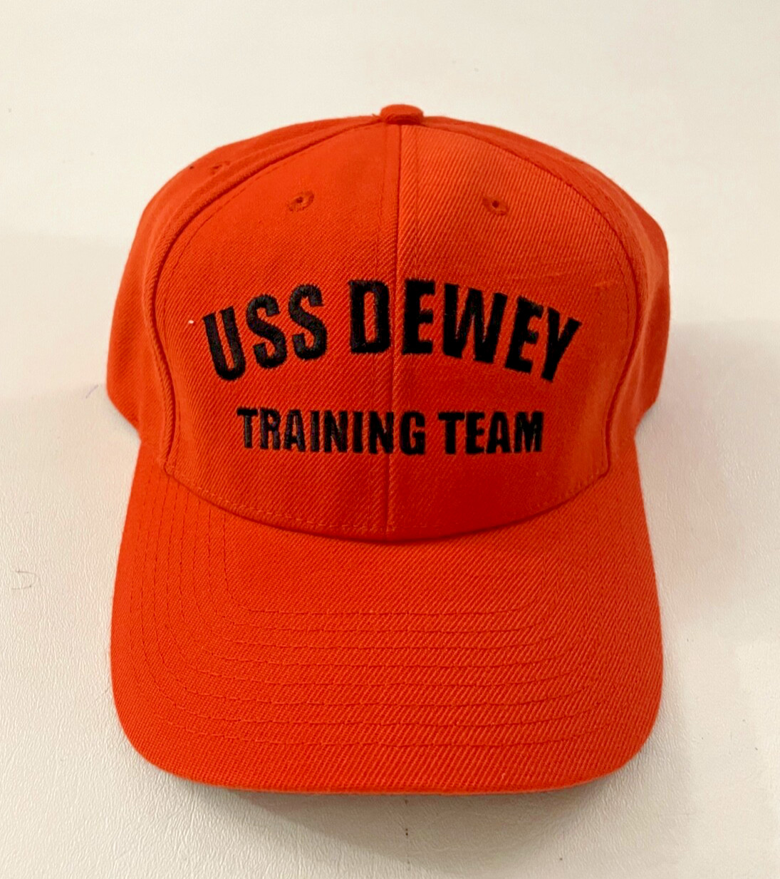 The Corps USS Dewey DDG 105 Training Team Orange Baseball Cap Hat One Size