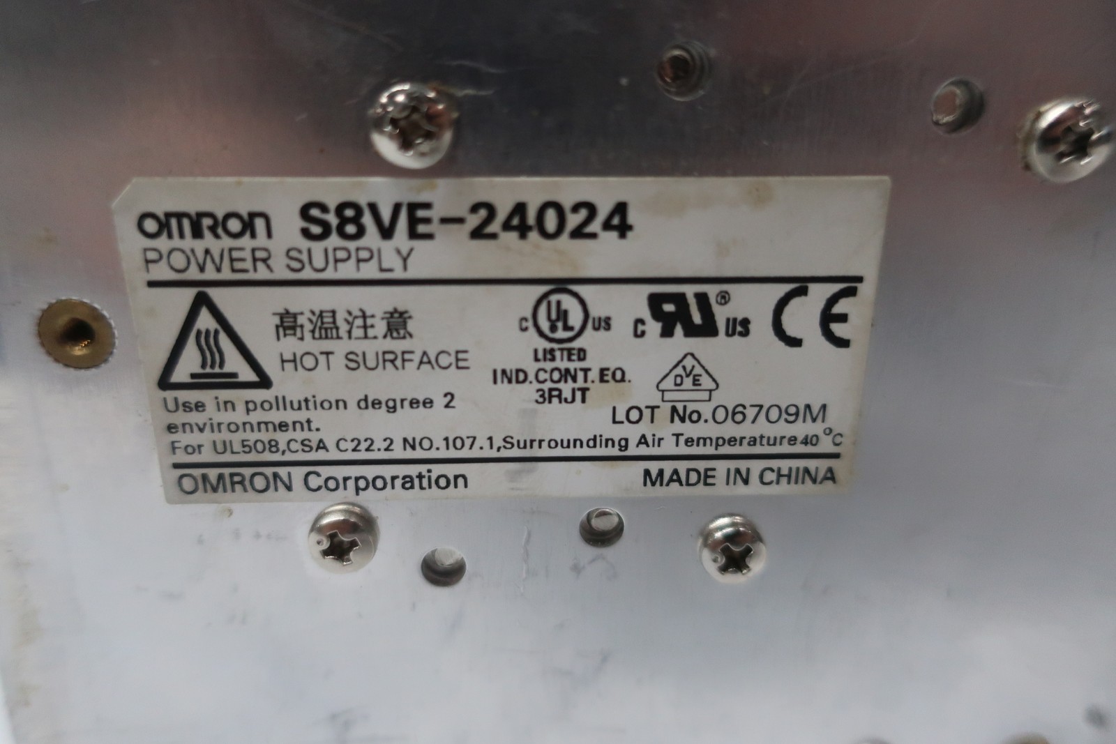 Omron S8VE-24024 Power Supply Module 24v-dc 10a