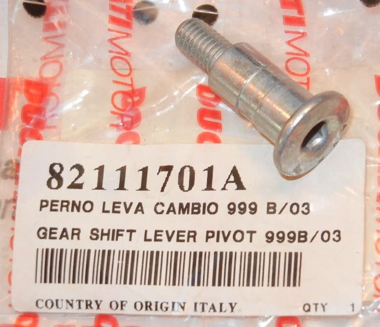 2003era Ducati Monster 749 999 gear shift lever pivot bolt 82111701B 82111701A-W