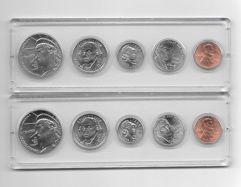 2026 P & D (10) Coin Set With Revolutionary War Quarters And 2025 Cent (BU)