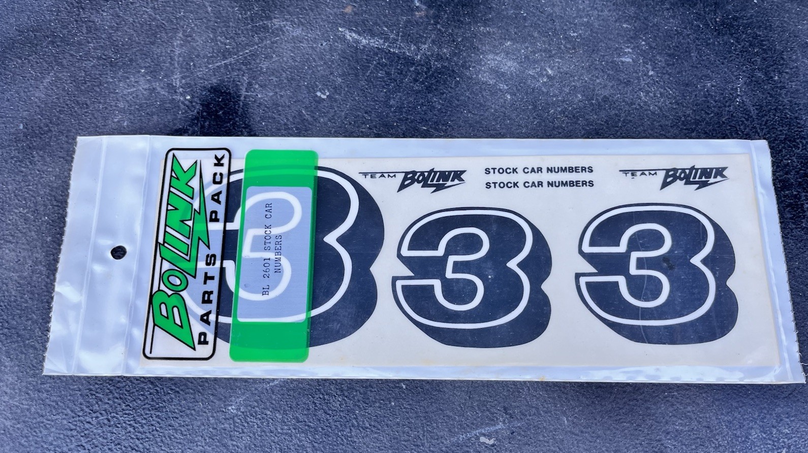 BoLink RC 1:10 BLACK #3 Decal Number Sheet #BL2601 NOS BRAND NEW