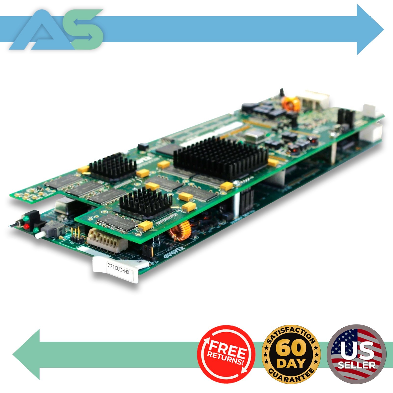 Evertz 7710UC-HD SD-SDI to HD-SDI Broadcast Converter Signal Card Module