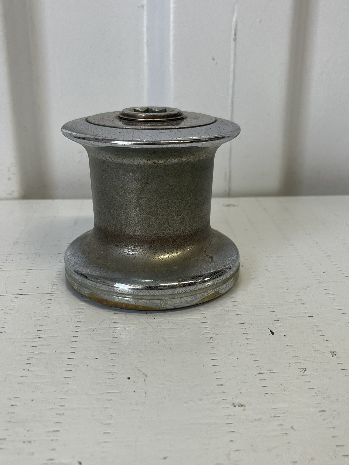Chromed Brass Barient 10 Sailboat Winch Single Speed