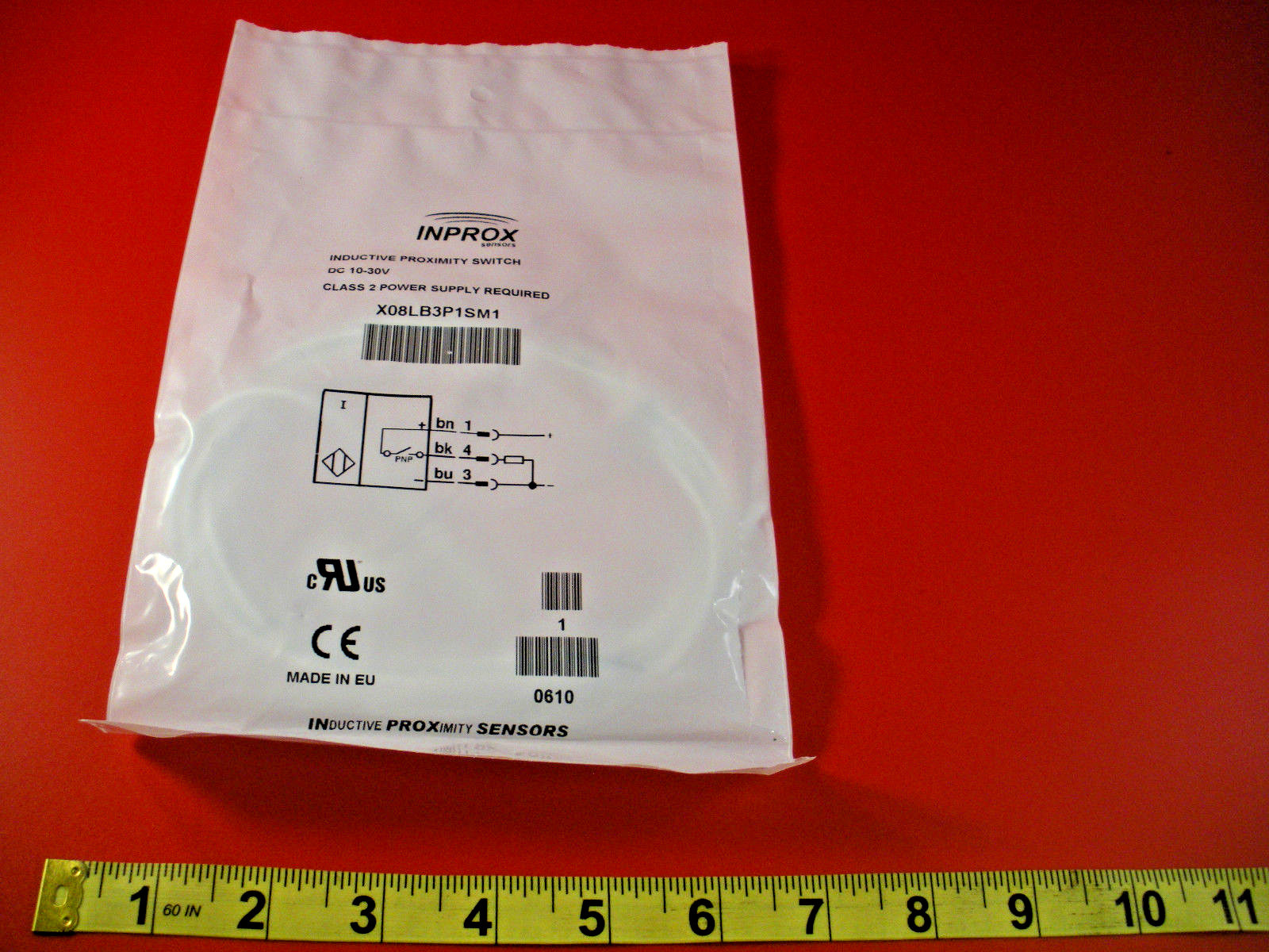 Inprox X08LB3P1SM1 Proximity Sensor Switch Inductive 10-30vdc 3-Wire Nib New