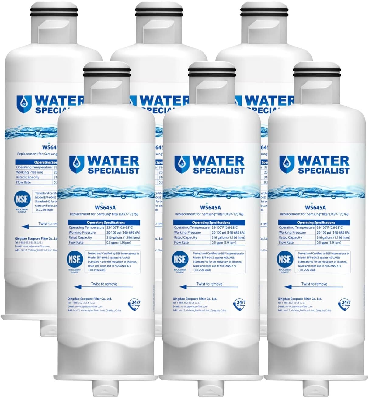 Waterspecialist WS645A Replacement for Samsung® HAF-QIN/EXP, HAF-QIN(6)
