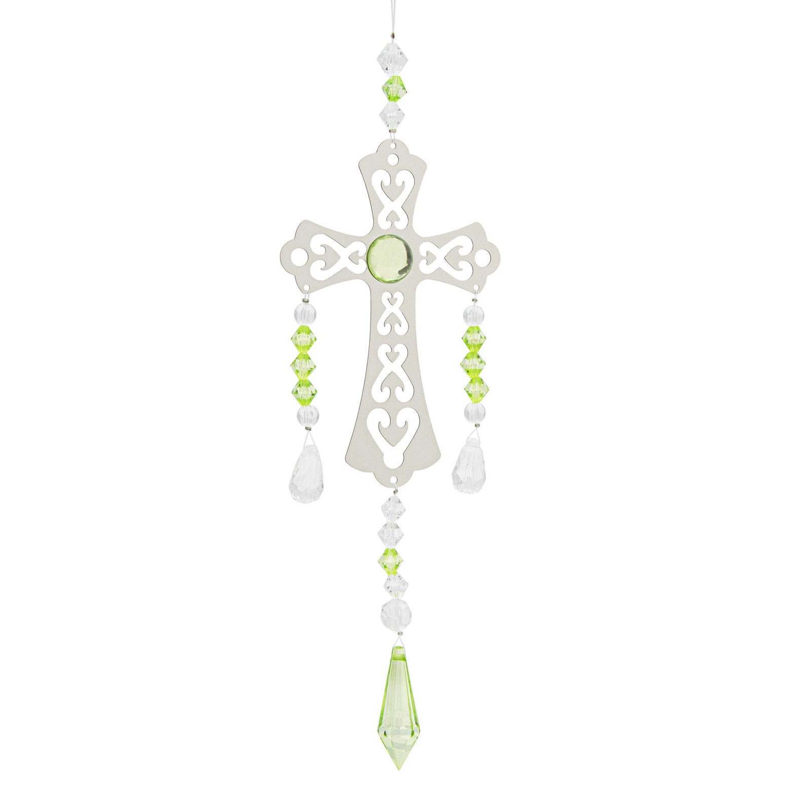 Sunflower Garden Birthstone Cross Suncatcher, August