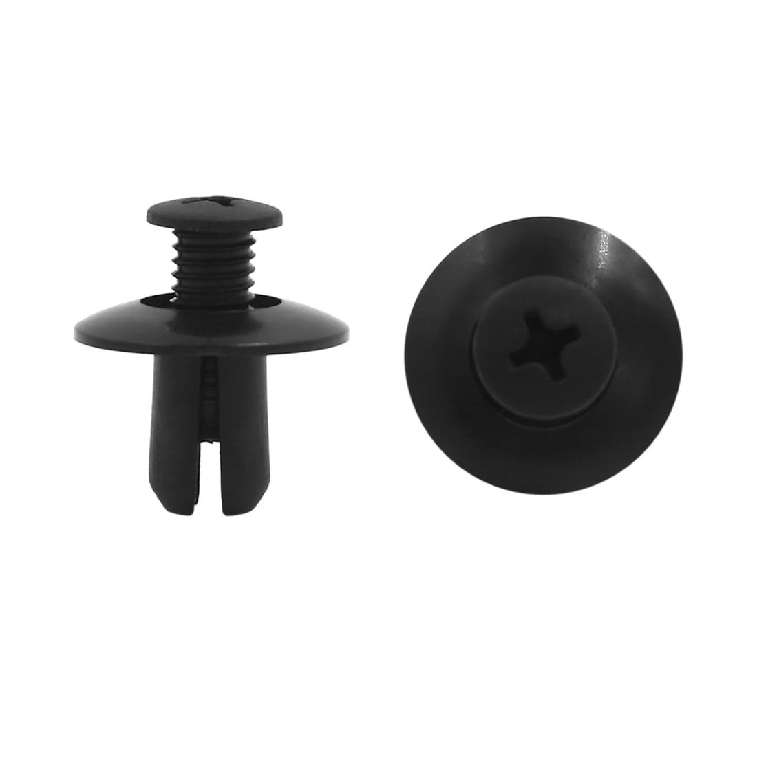 uxcell 100Pcs Plastic Rivets Interior Fastener Expansion Screws Clips Black...