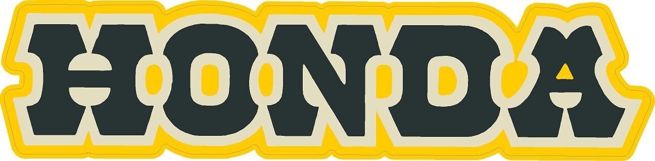 #964 (1) 4" Honda Vintage Retro CB Goldwing CBR Decal Sticker LAMINATED