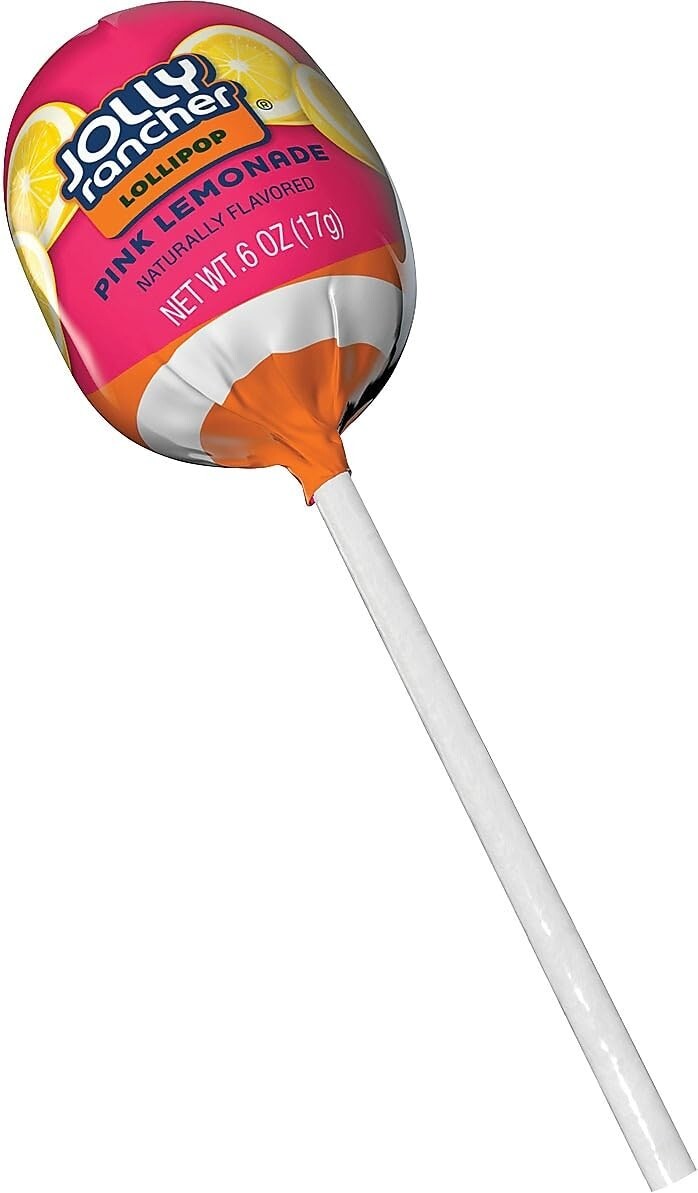 JOLLY RANCHER Round Lollipops, Assorted Fruit Filled Pops, Bulk Candy (2 Pounds)