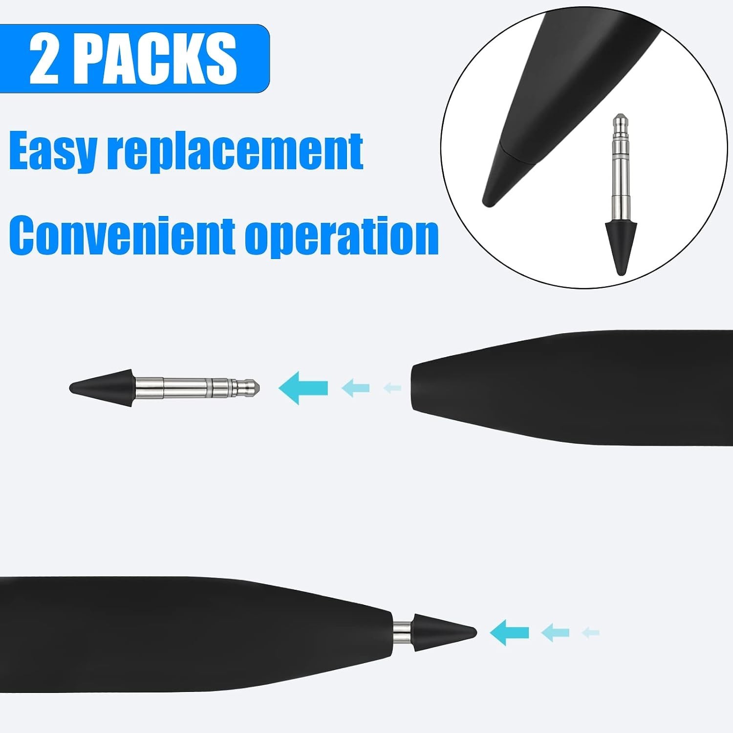 Replacement Tips for Surface Slim Pen 2 – 2-Pack with High Sensitivity
