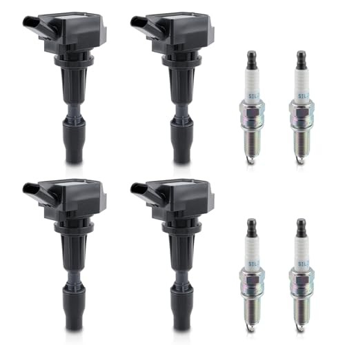AUTOKAY Ignition Coil and Spark Plugs Set of 4 for Hyundai Sonata 2015-2017 for