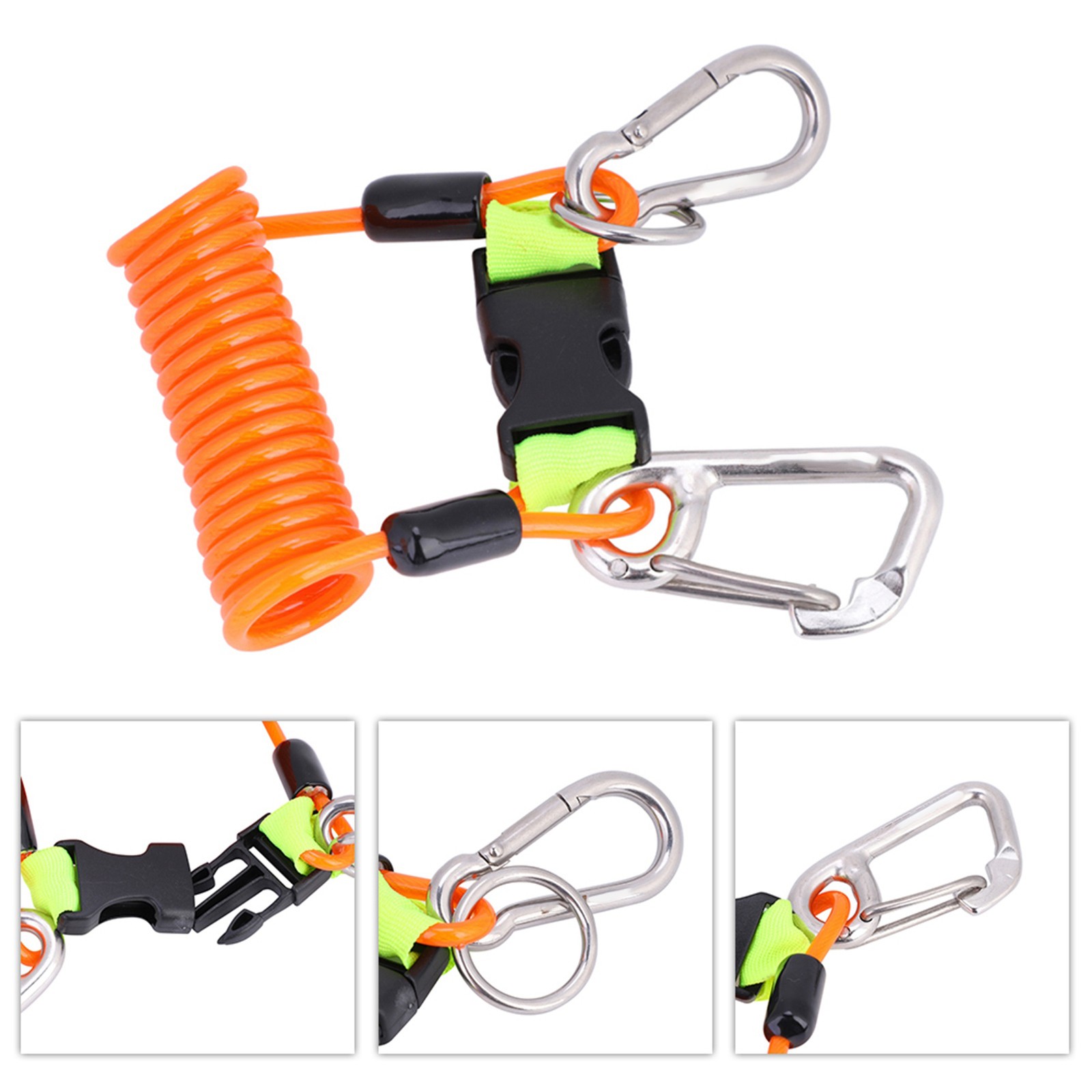 Keep Diving Anti Lost Spring Coil Lanyard Safety Emergency Tool With Quick