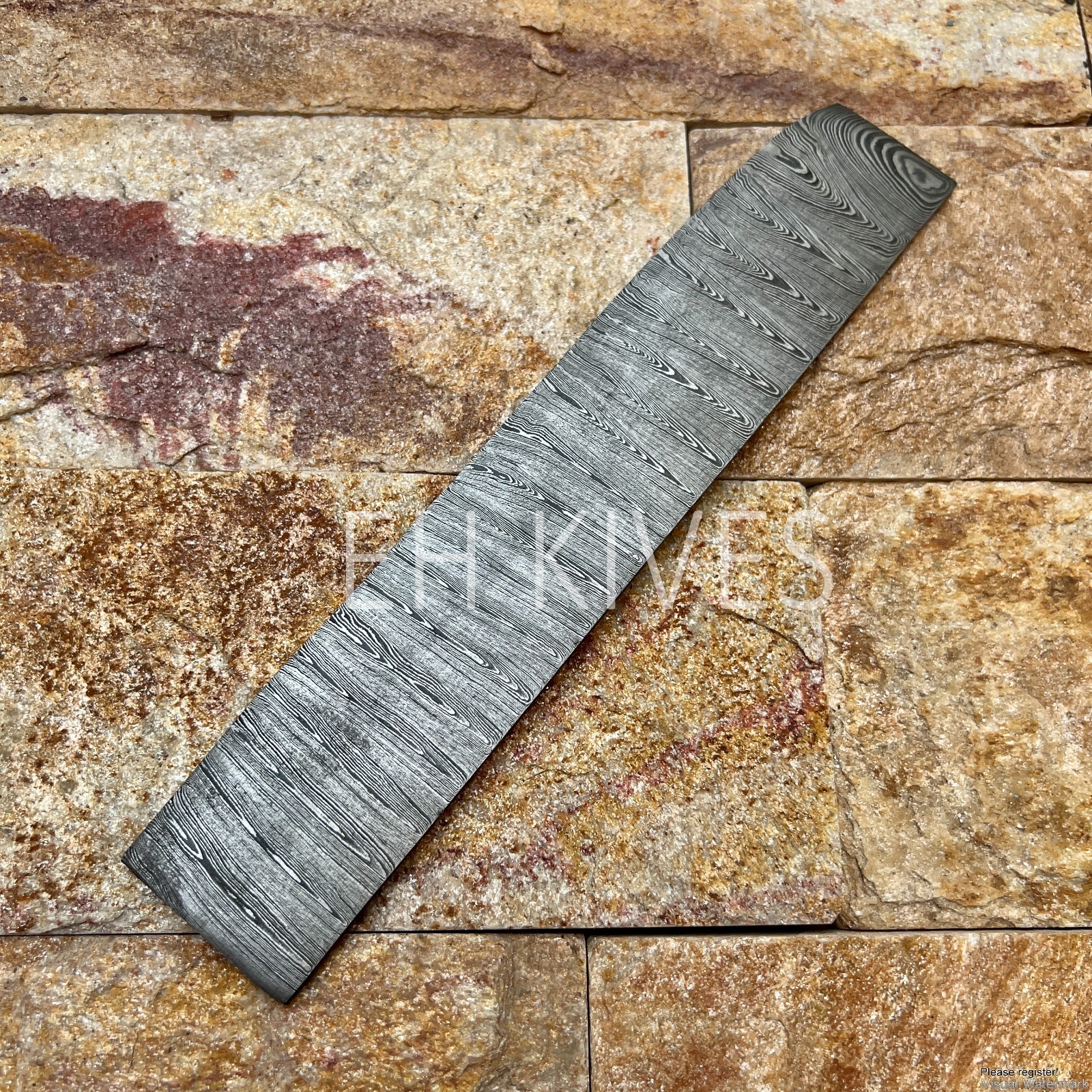 10'' Authentic Handmade Damascus Steel Twist blank billet for knifemaking