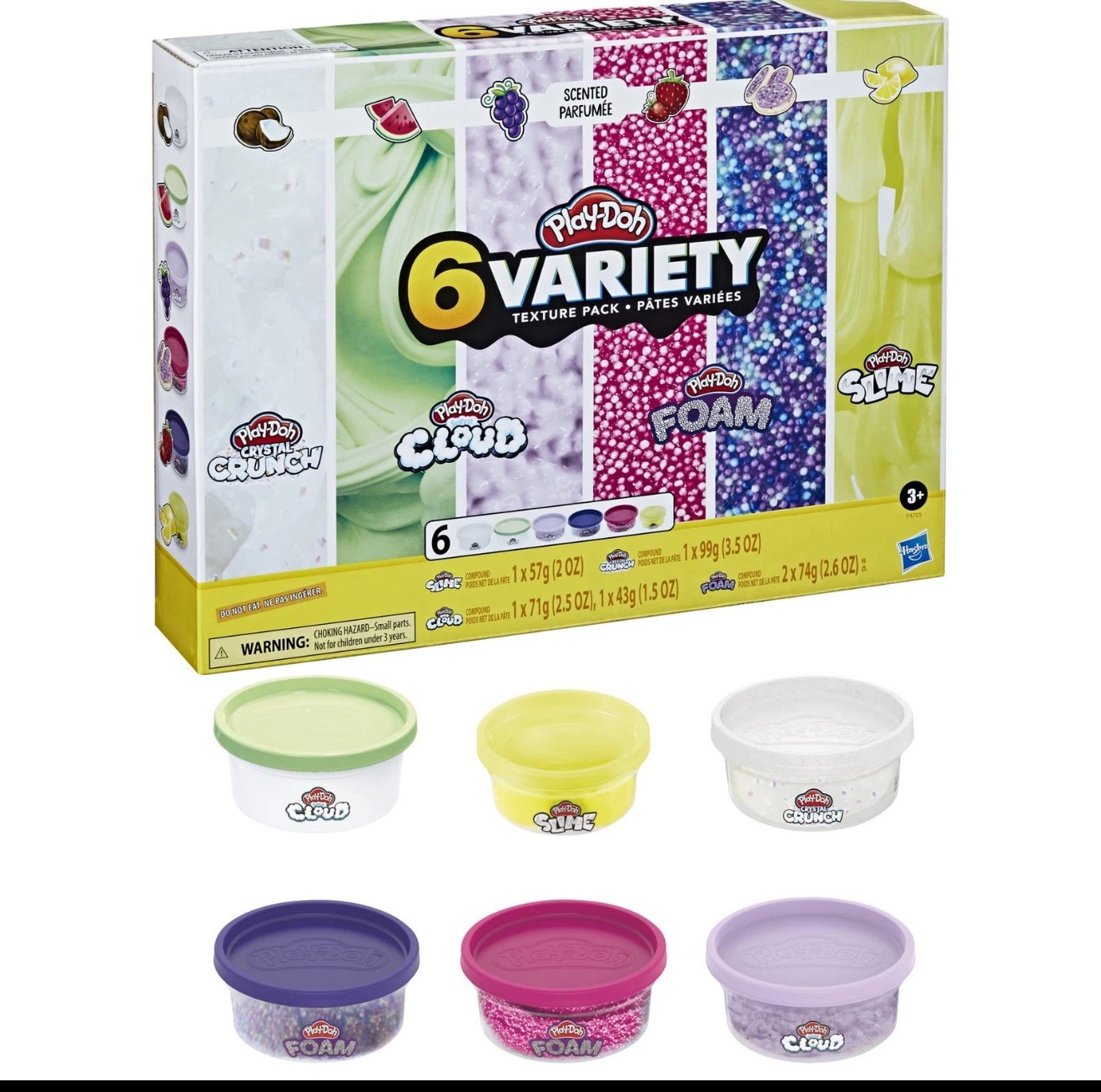 Multicolored Play Doh Slime Variety Pack with Fun Textures and Scents