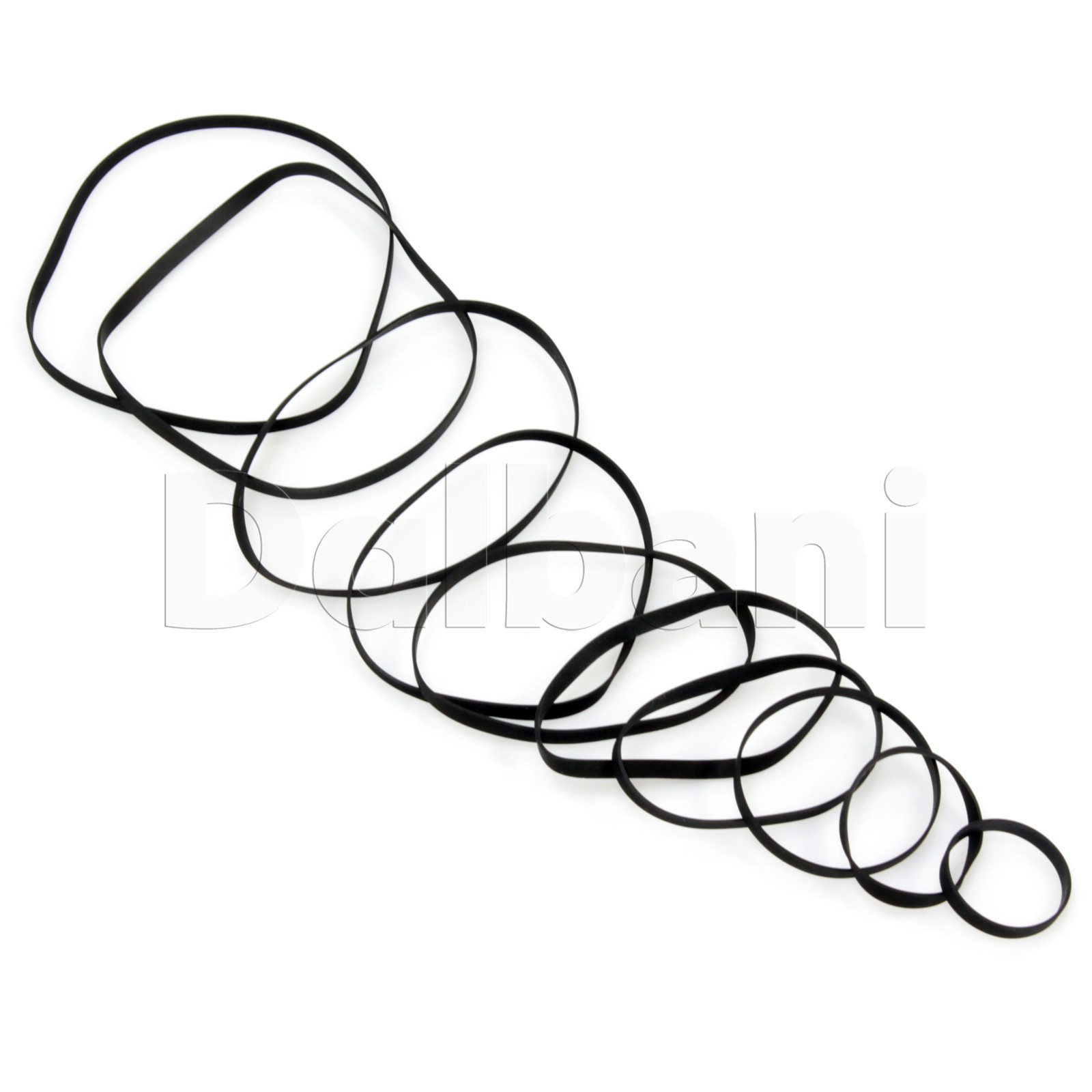 10 pc Flat Belt Kit size in Dia. 19-66mm thickness 0.6mm width 3mm    44-77-0006
