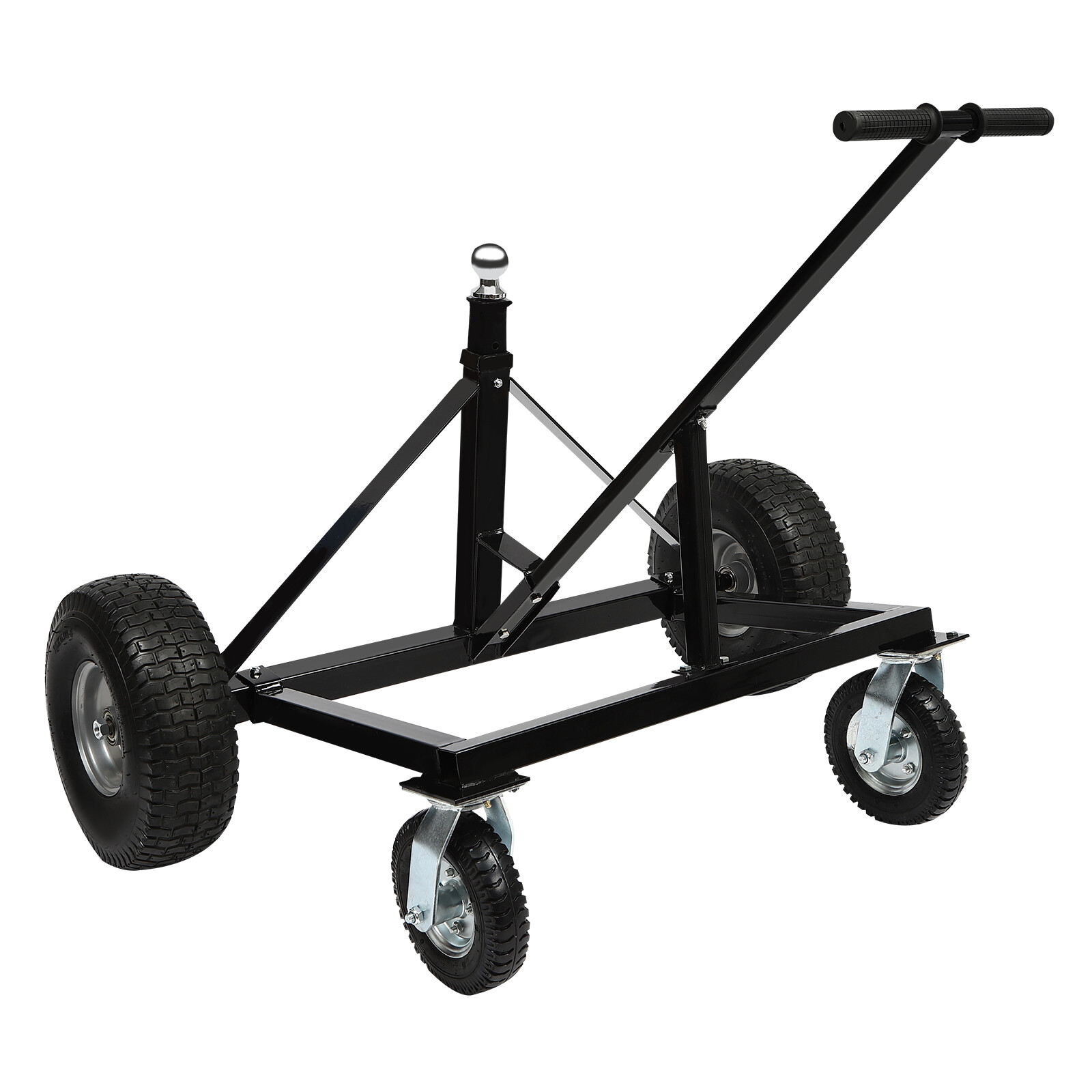 1500lbs Adjustable Dolly Trailer Dolly Trailer Mover Floor Standing w/ 4 Casters